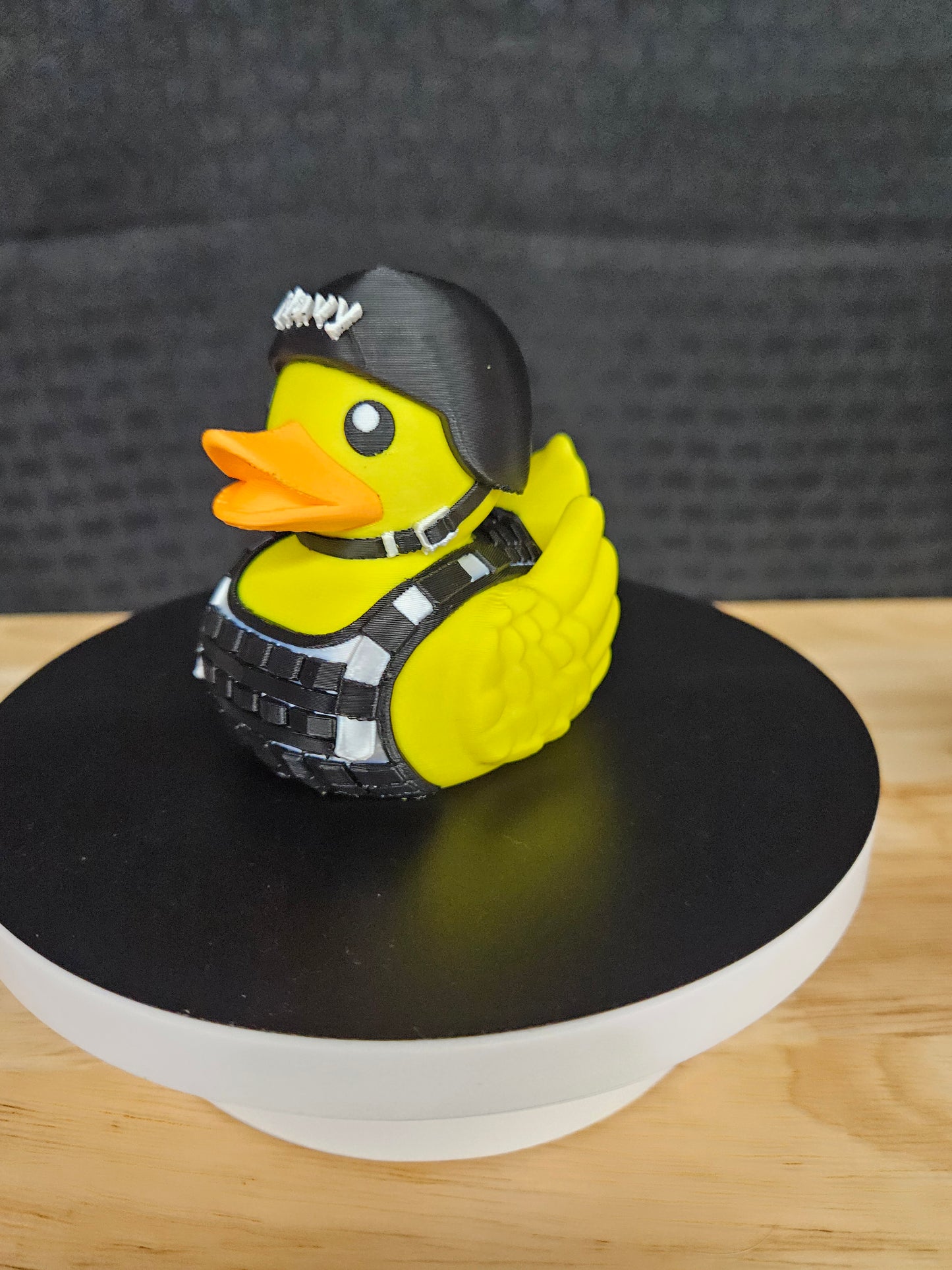 Navy Duck with Vest and Helmet