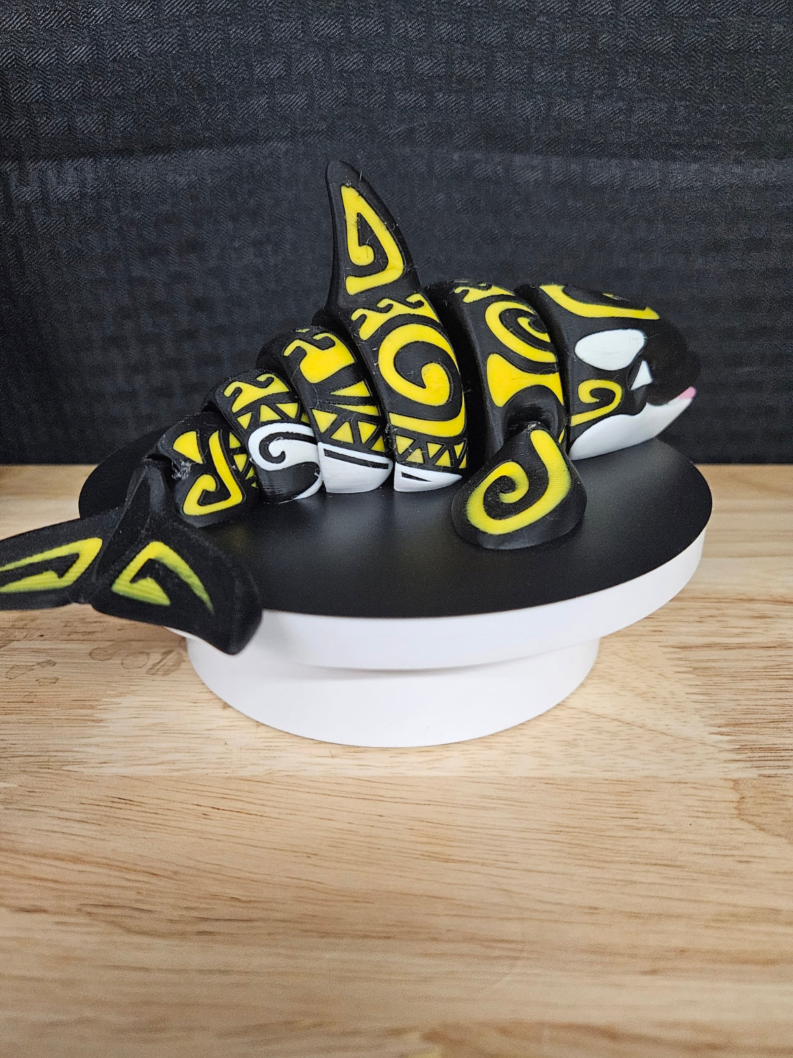 Tattooed Whale Black and Yellow