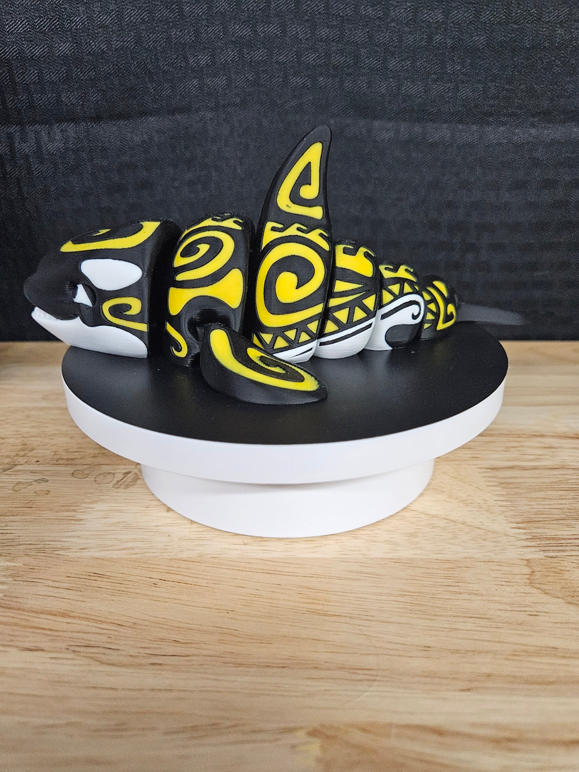 Tattooed Whale Black and Yellow