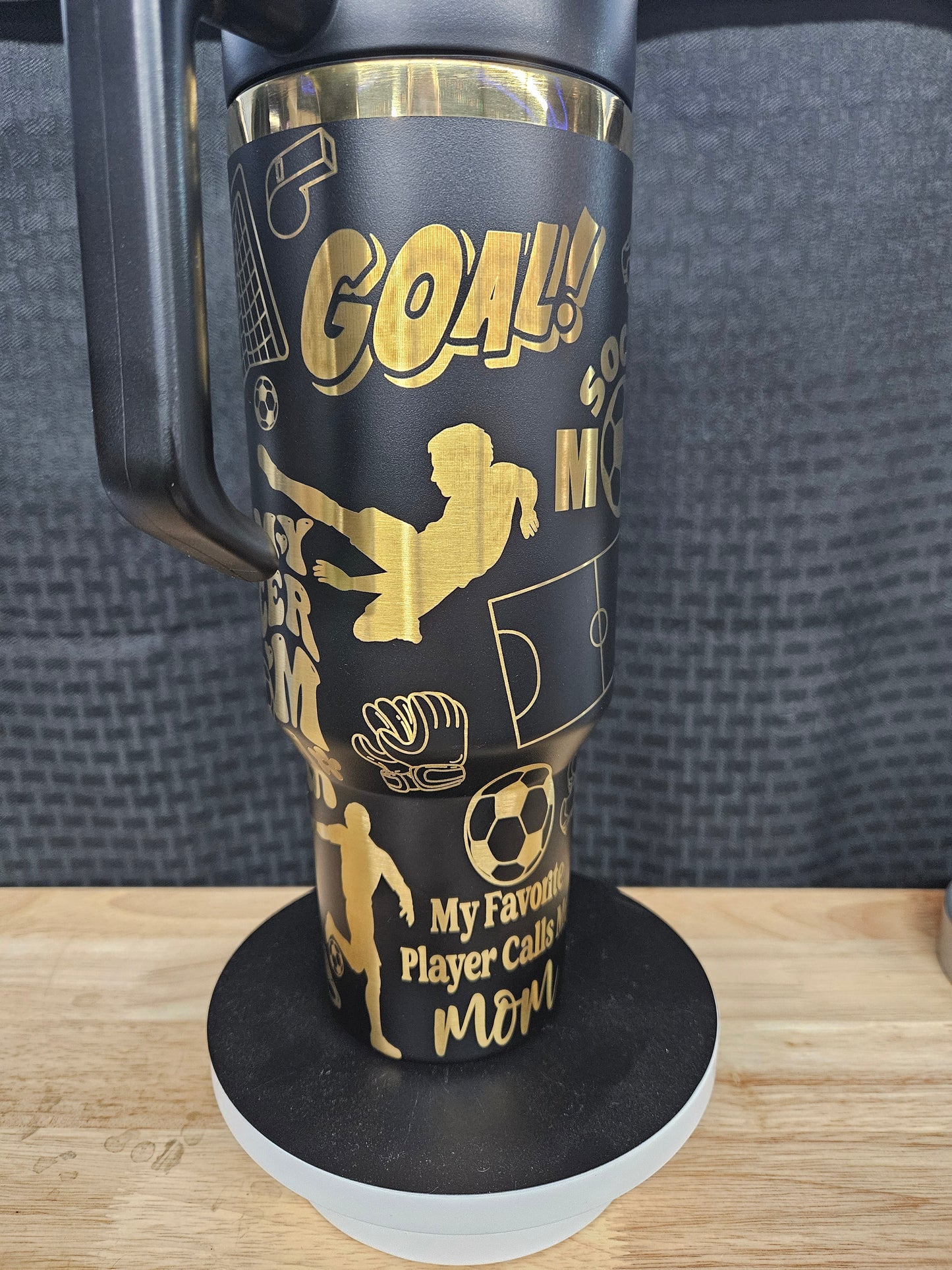 Soccer Mom Laser Engraved Tumbler 40 oz.