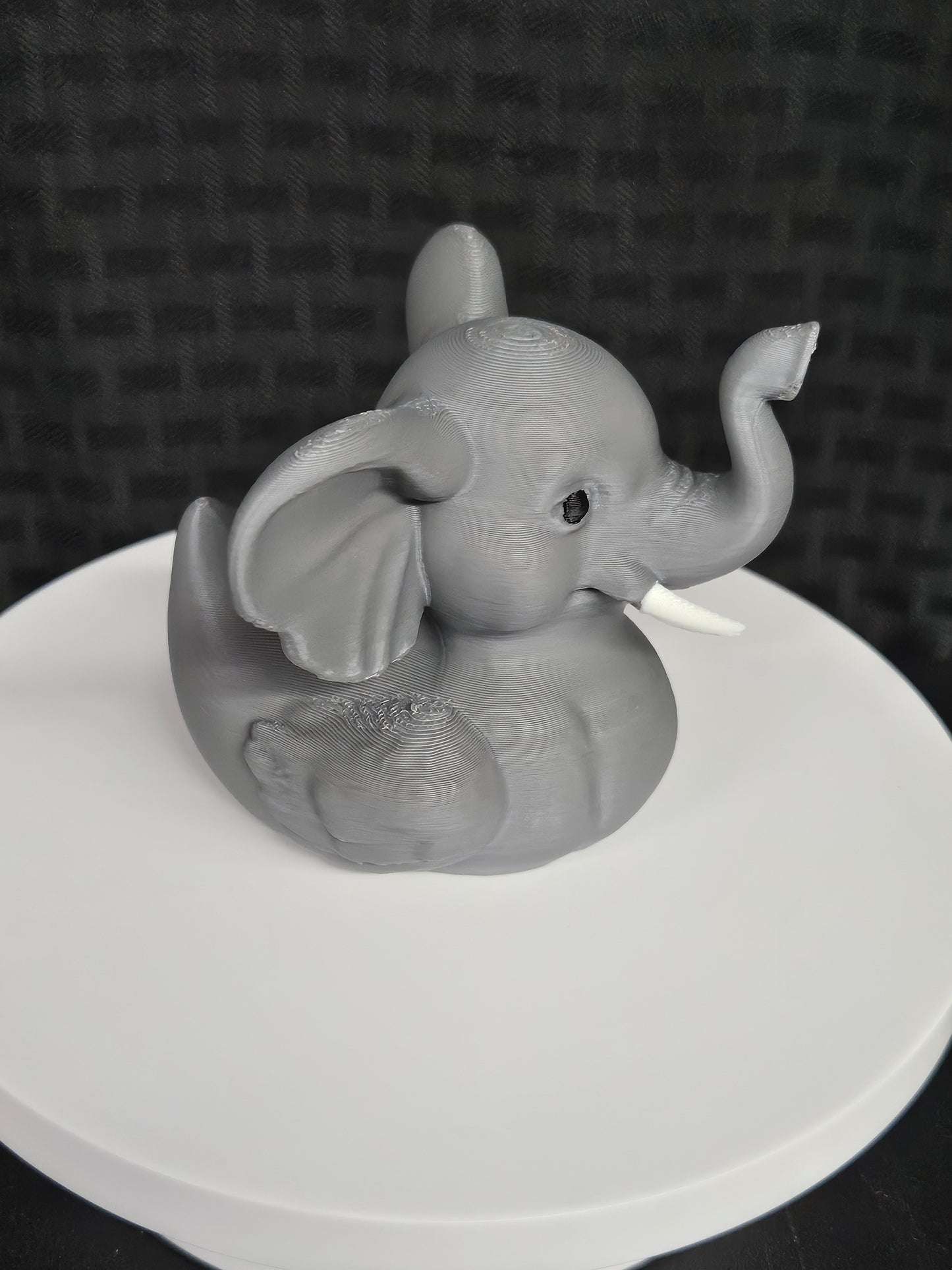 Elephant Duck, raised trunk for good luck, 3D Printed, Ducking, DuckDuckJeep
