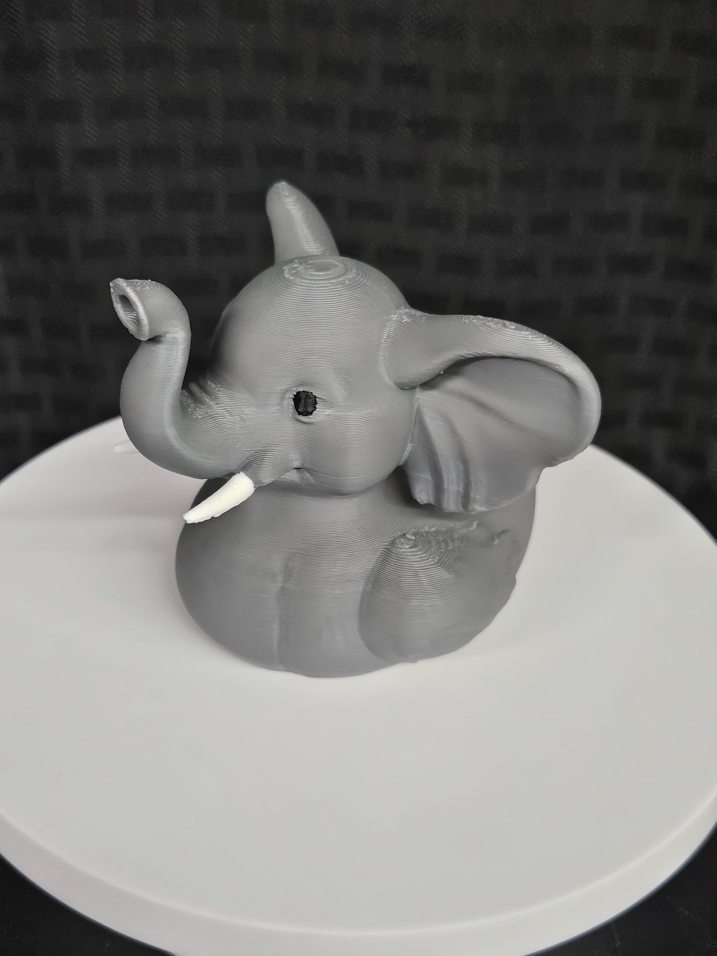 Elephant Duck, raised trunk for good luck, 3D Printed, Ducking, DuckDuckJeep