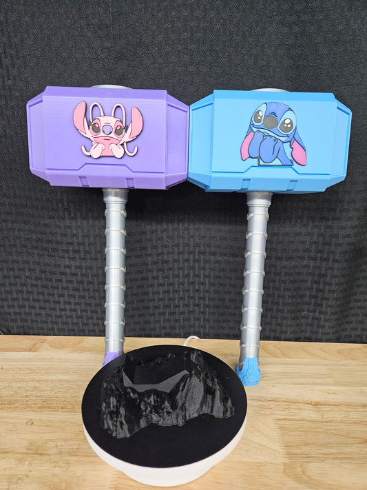 Stitch or Angel Thor like Hammer, 3D Printed Sold Separately