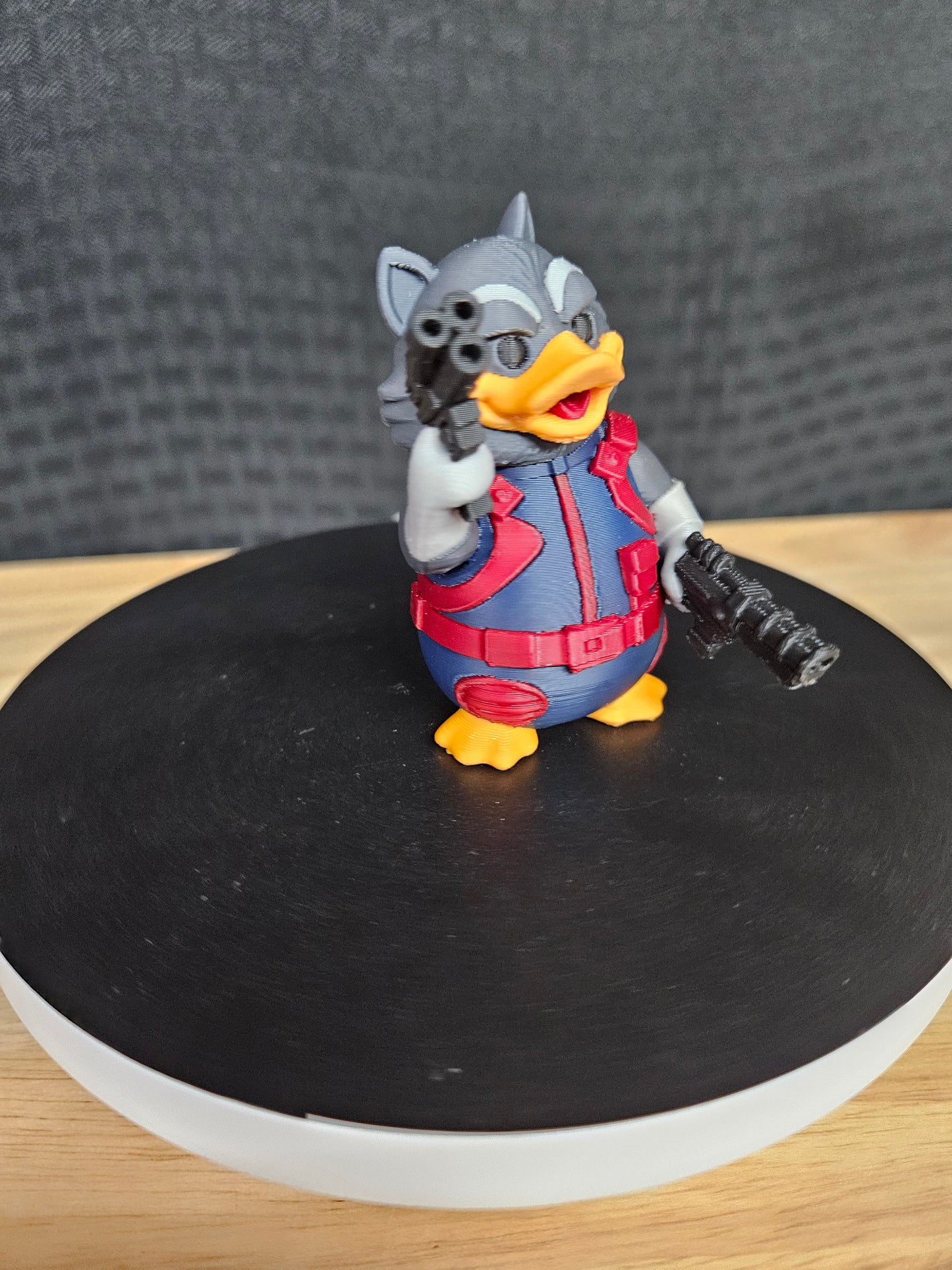 Rocket Racoon, One-of-a-Kind, Guardians of the Galaxy Duck, 3D Printed, Ducking, DuckDuckJeep