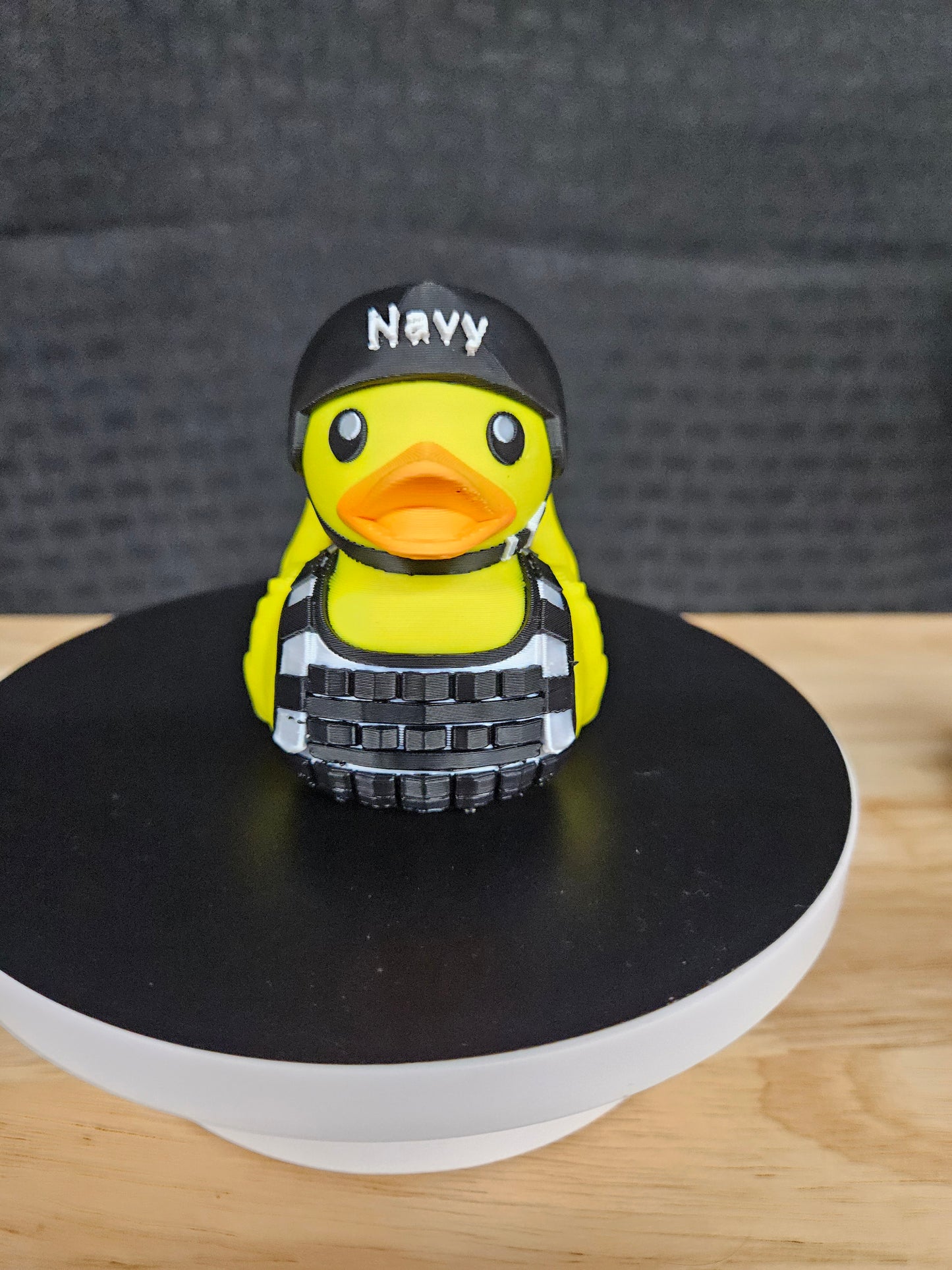 Navy Duck with Vest and Helmet
