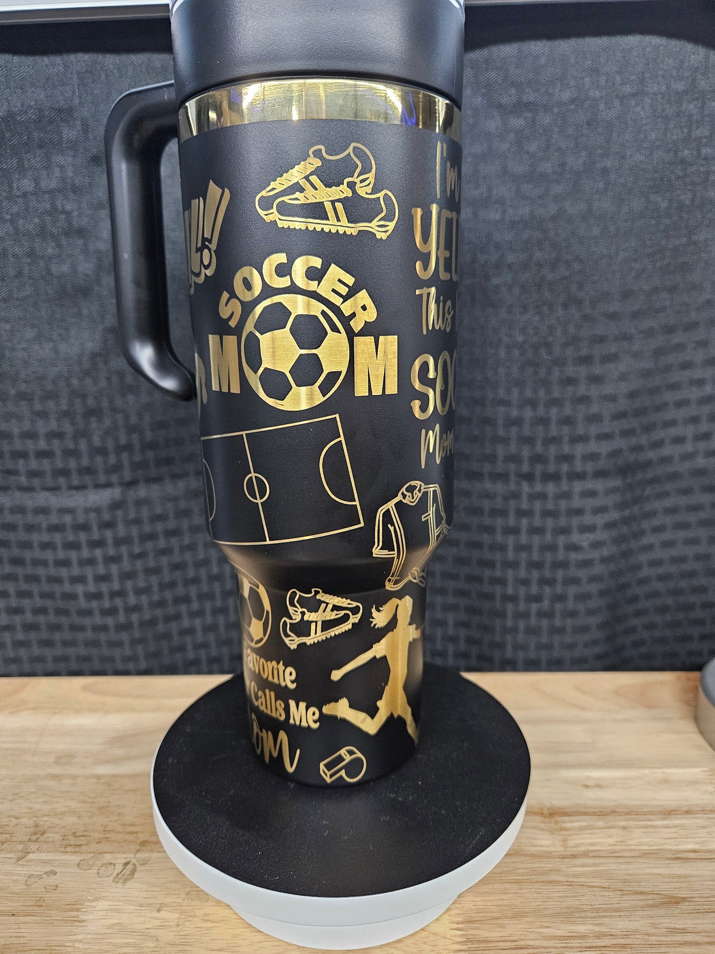 Soccer Mom Laser Engraved Tumbler 40 oz.