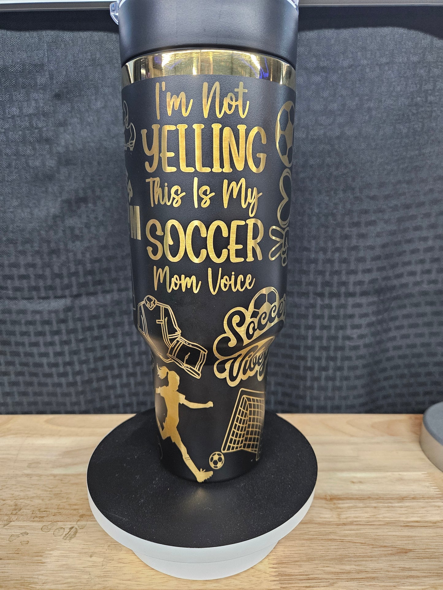 Soccer Mom Laser Engraved Tumbler 40 oz.