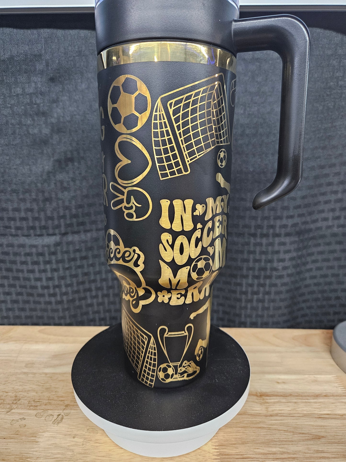 Soccer Mom Laser Engraved Tumbler 40 oz.