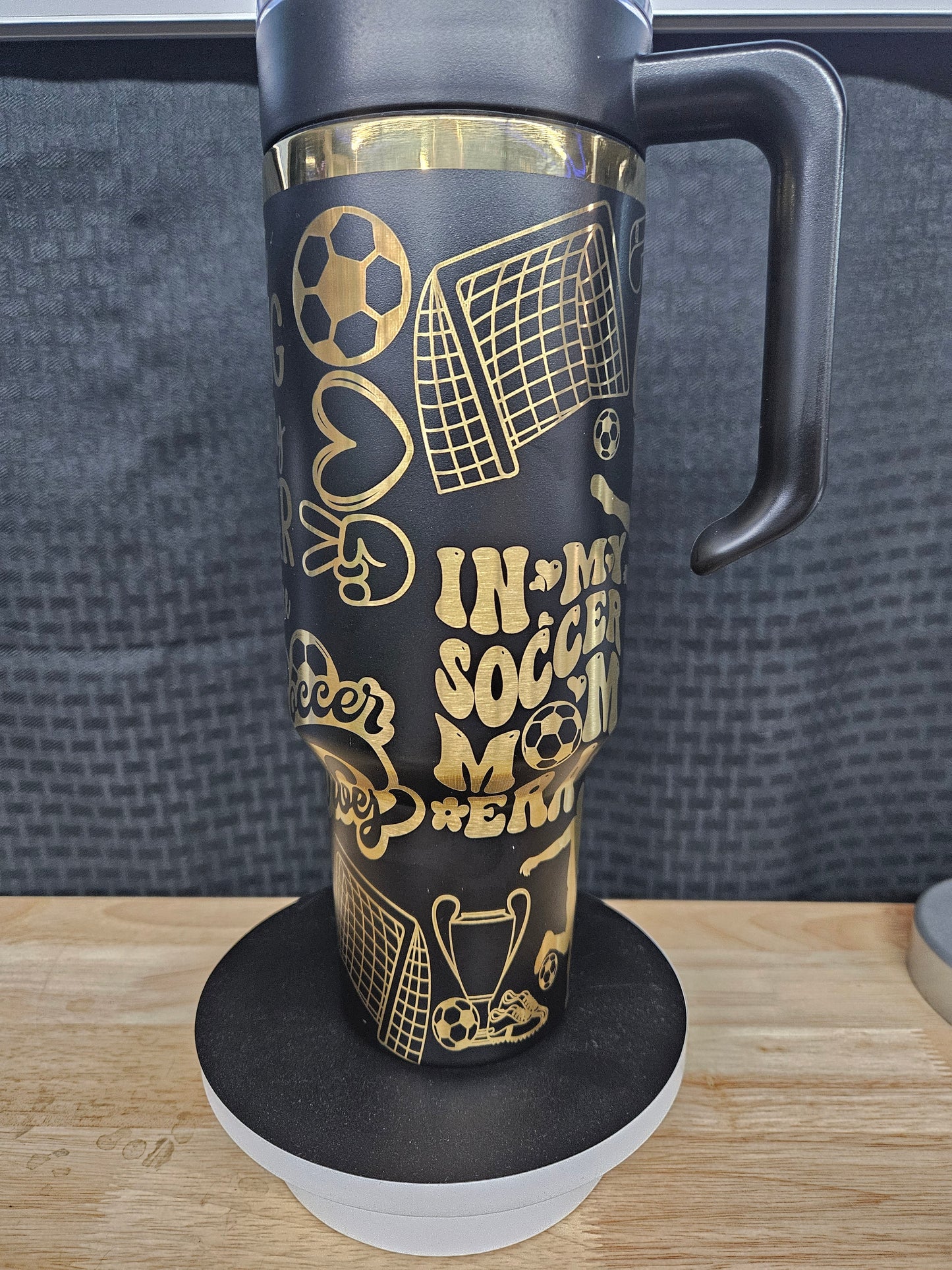 Soccer Mom Laser Engraved Tumbler 40 oz.