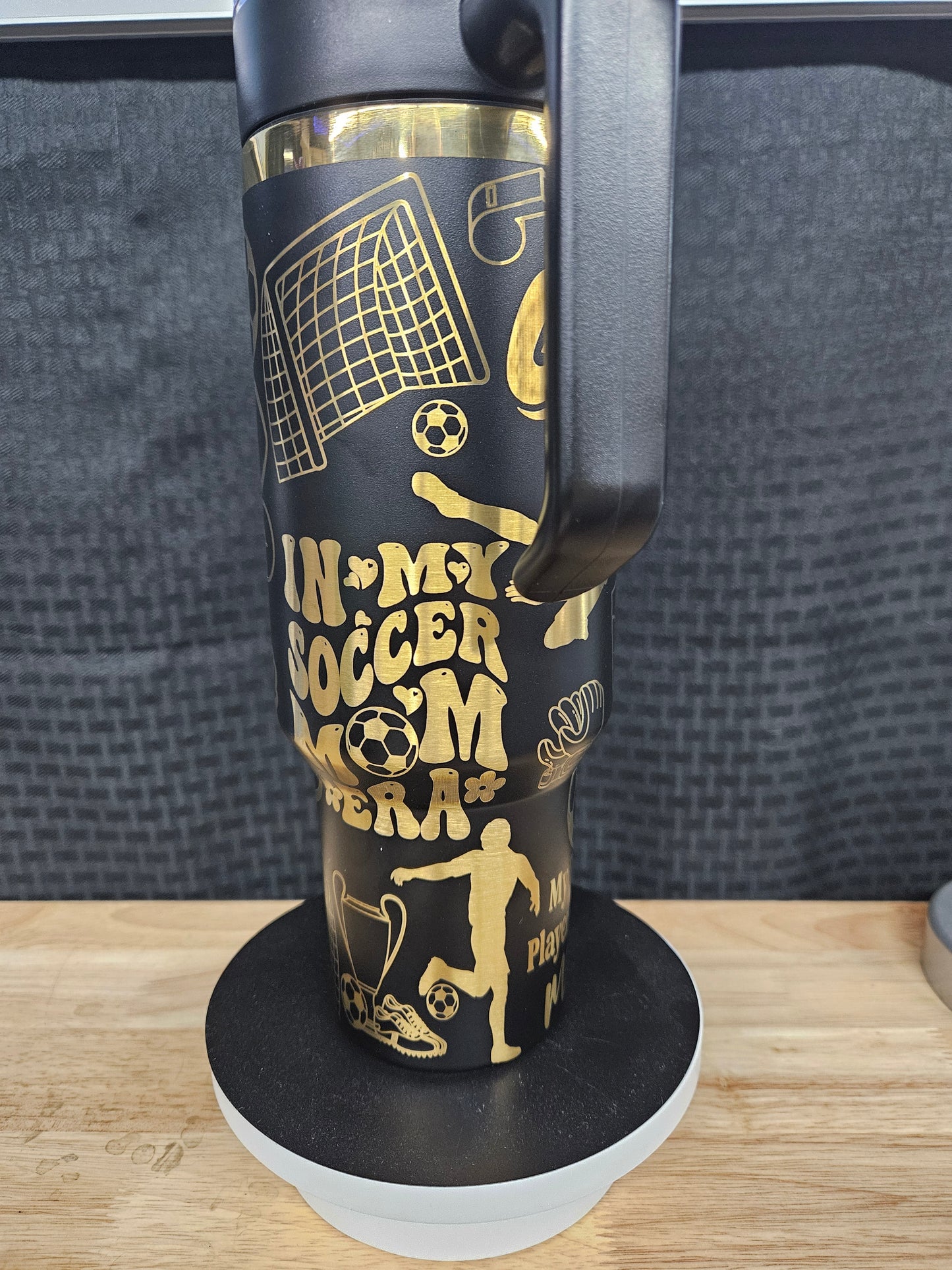 Soccer Mom Laser Engraved Tumbler 40 oz.