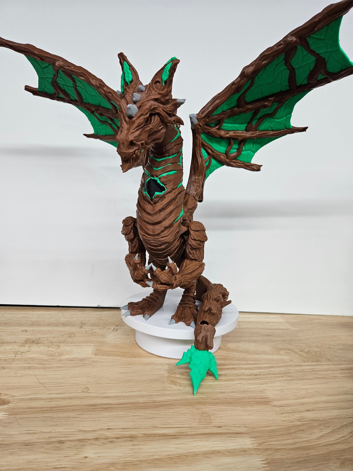 Moss Dragon Statue, 3D Printed