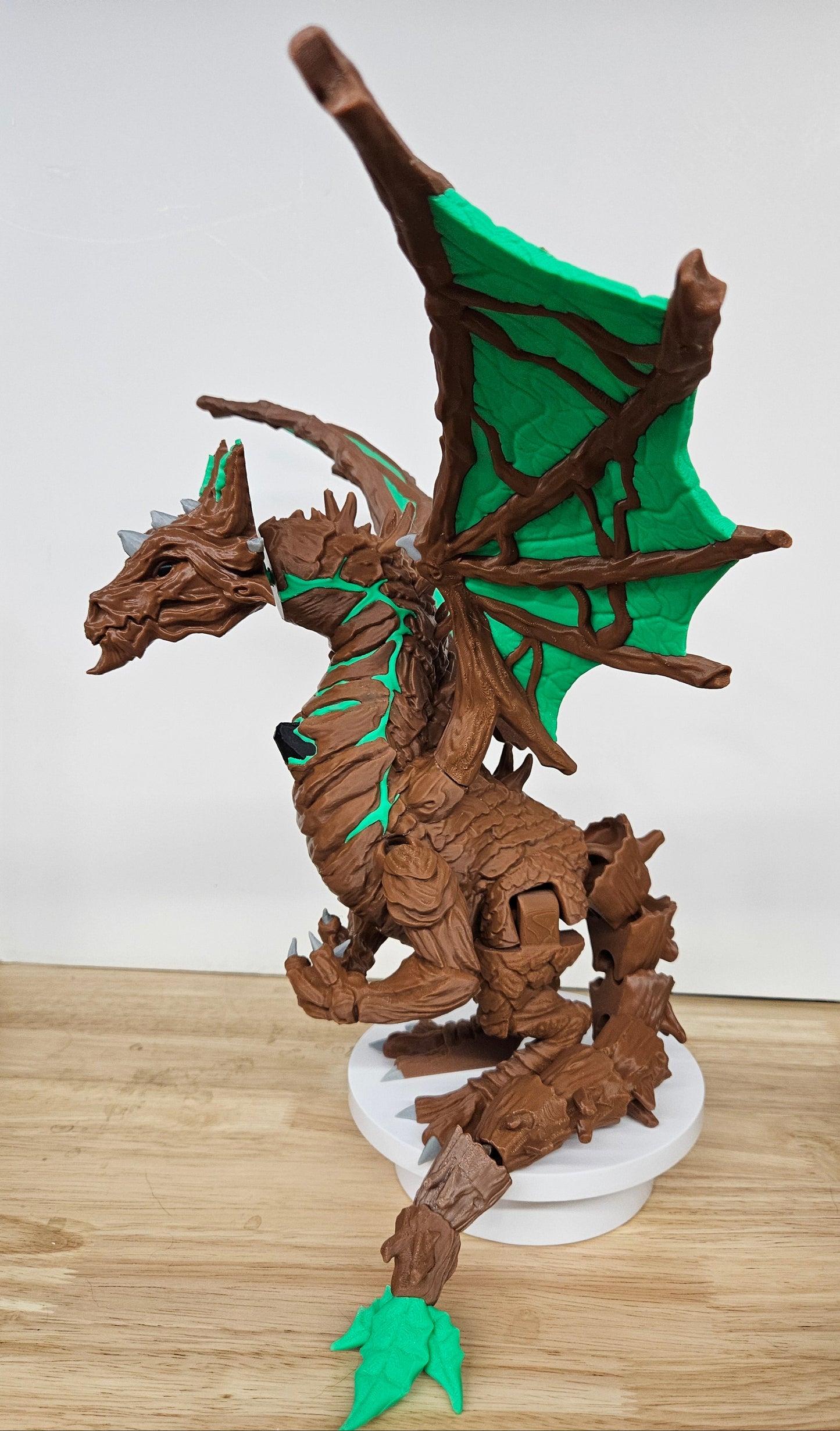 Moss Dragon Statue, 3D Printed