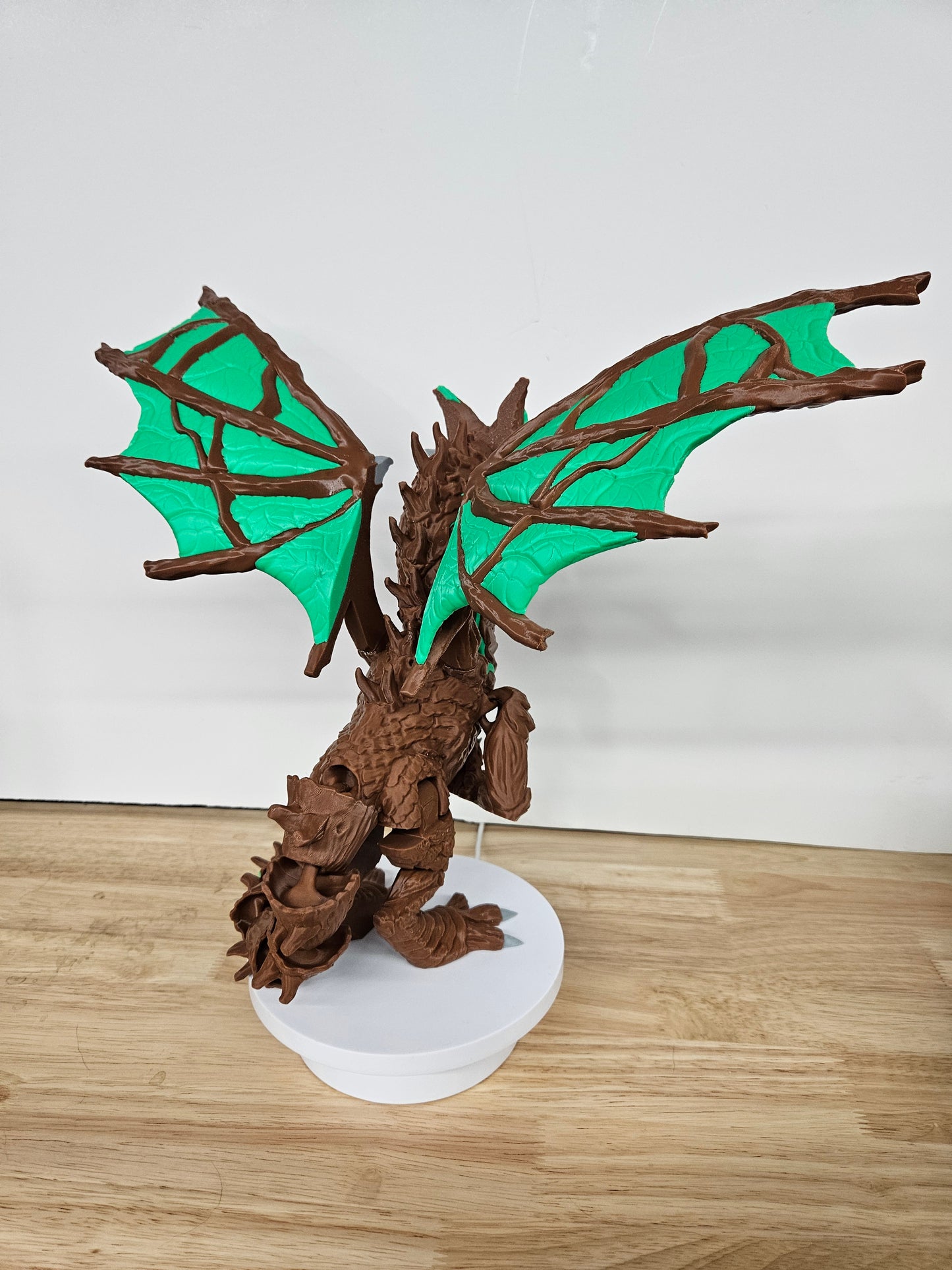 Moss Dragon Statue, 3D Printed