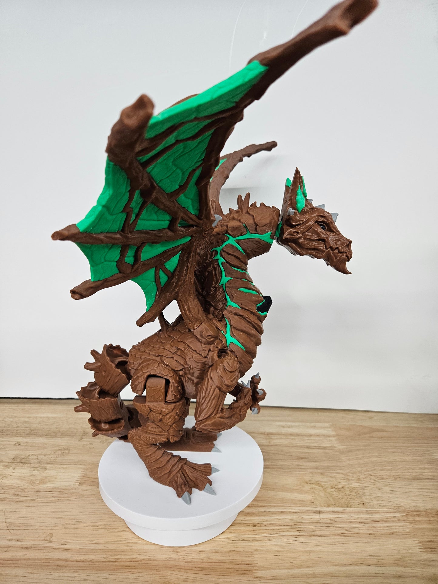 Moss Dragon Statue, 3D Printed