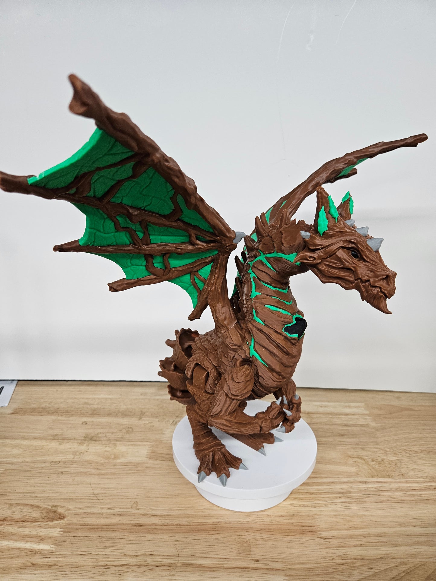 Moss Dragon Statue, 3D Printed