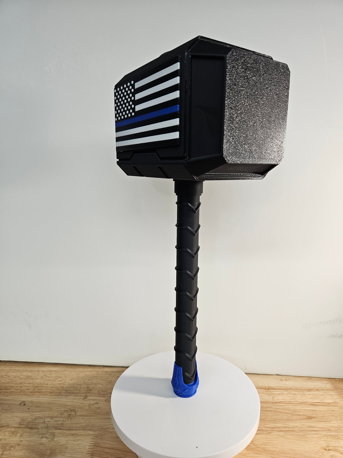 Thin Blue Line Thor like Hammer, 3D Printed