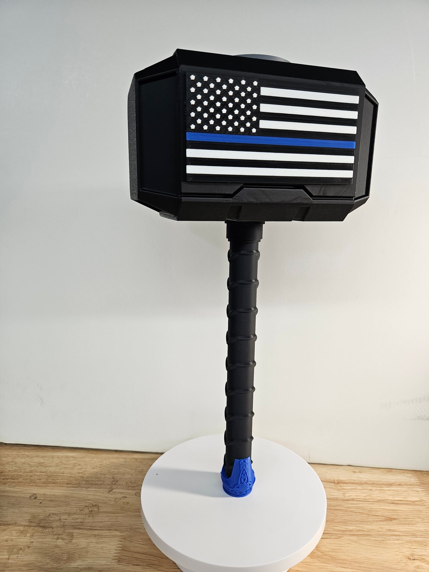 Thin Blue Line Thor like Hammer, 3D Printed