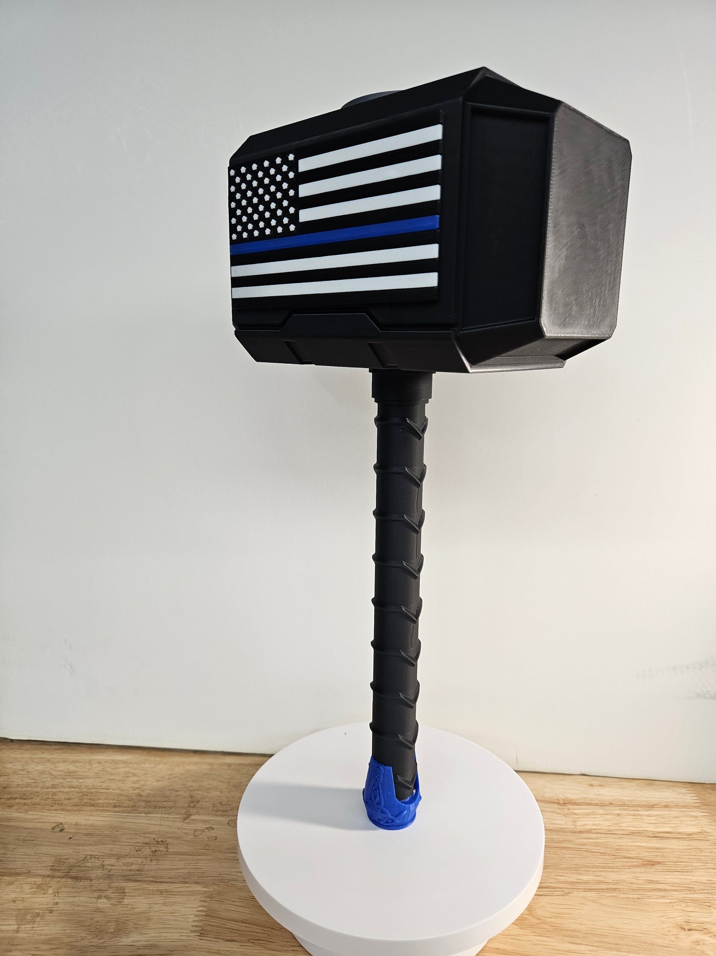 Thin Blue Line Thor like Hammer, 3D Printed