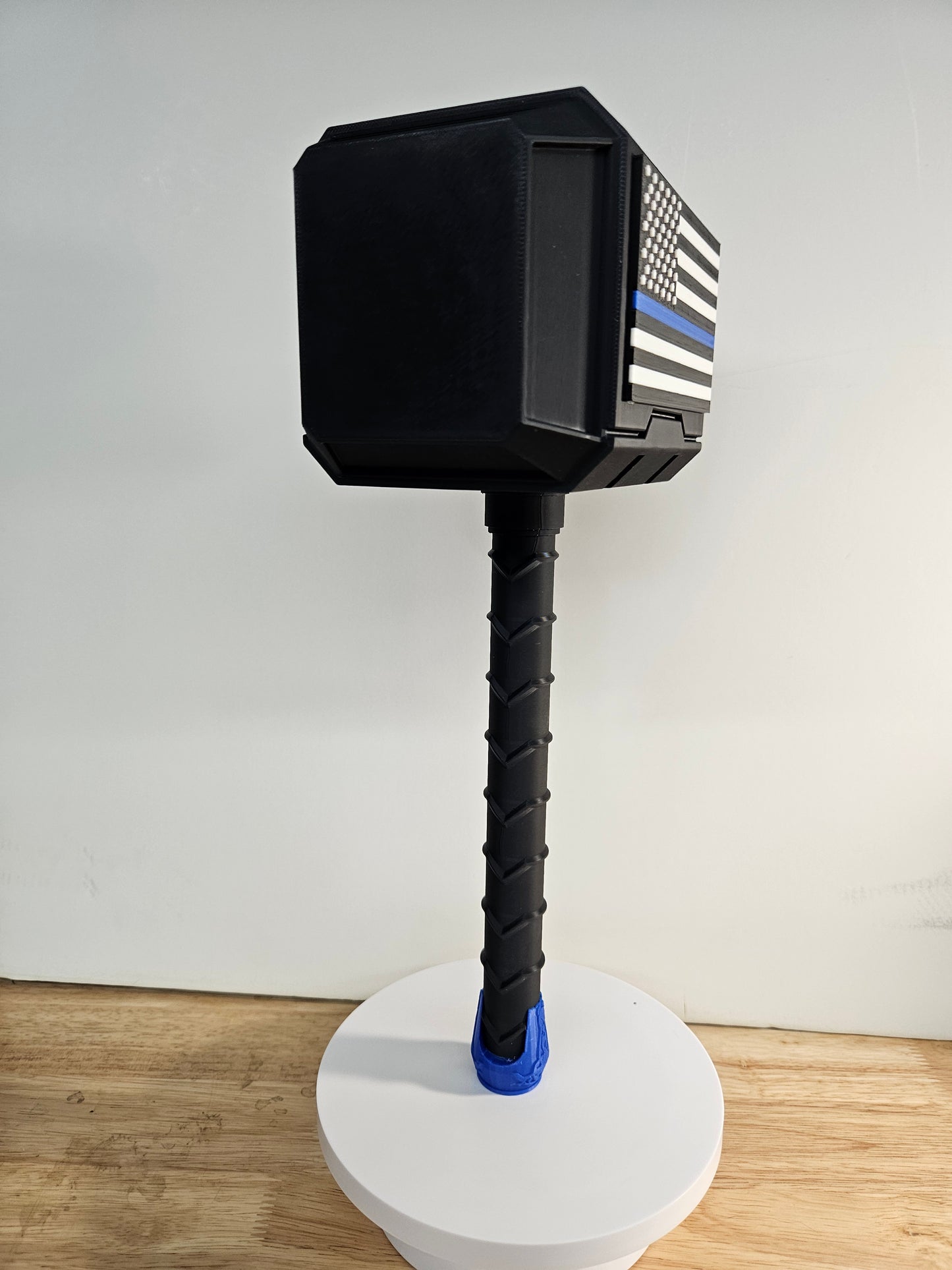 Thin Blue Line Thor like Hammer, 3D Printed
