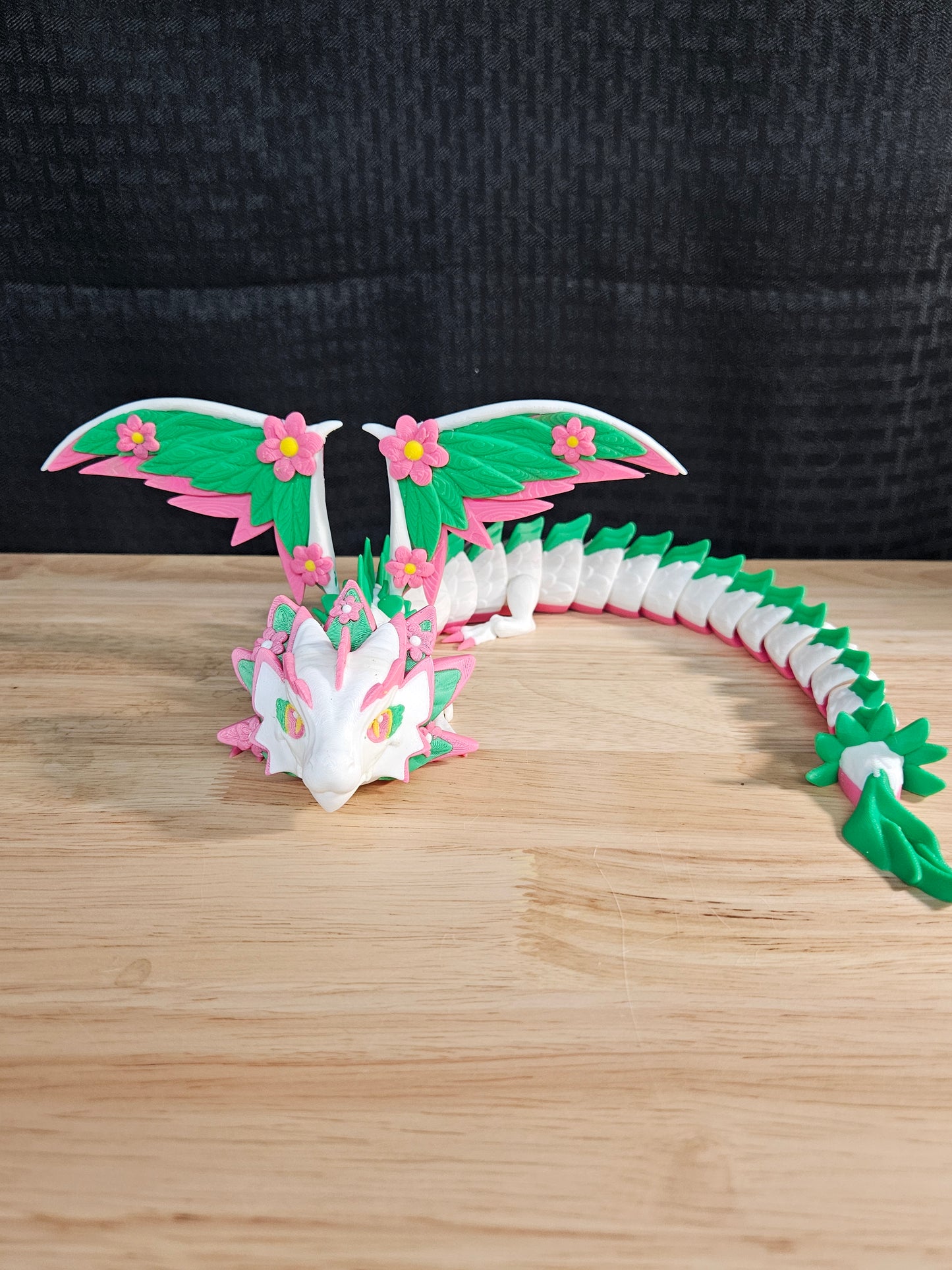 Floral Empress Articulated Dragon 3D Printed