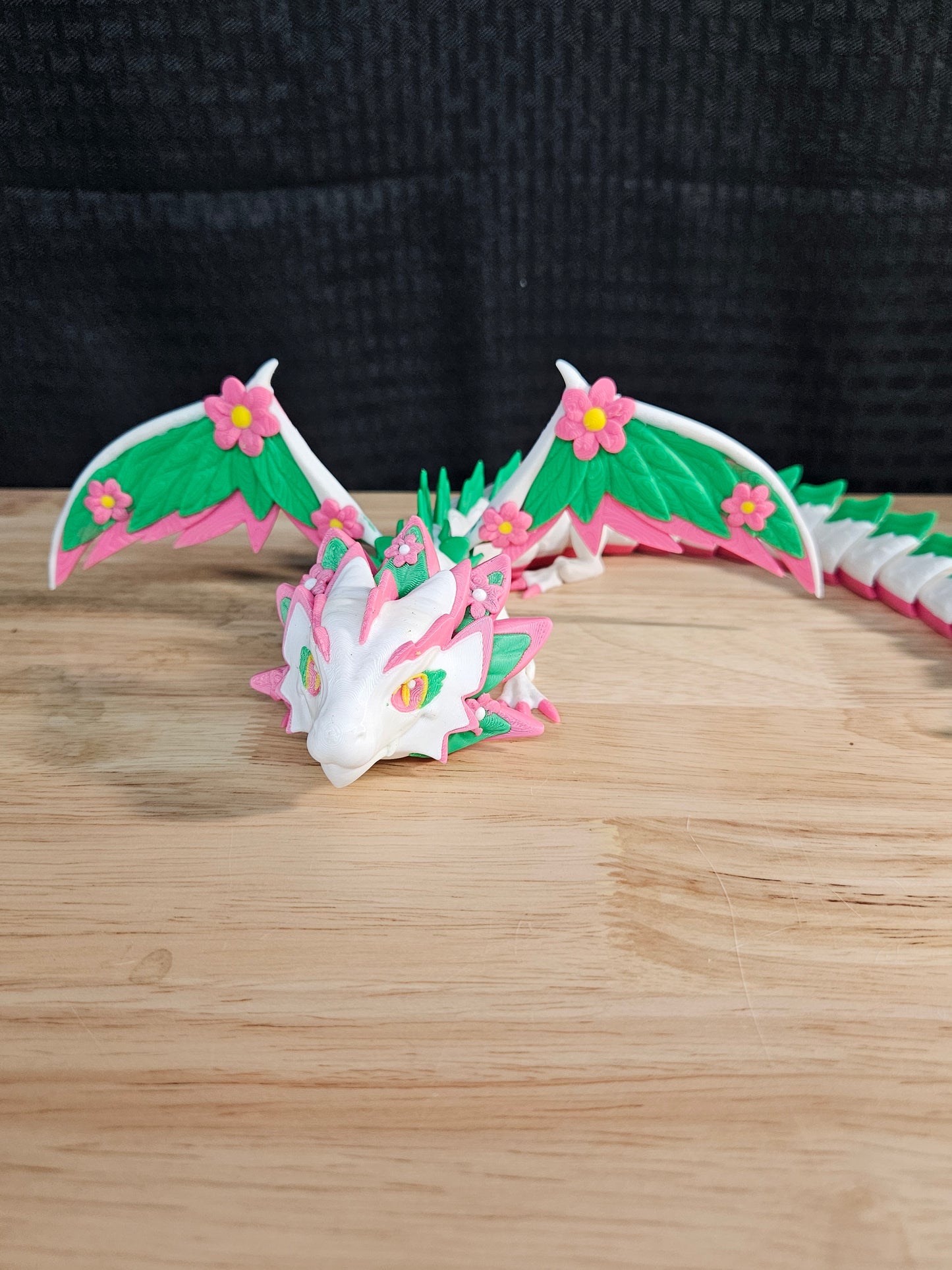 Floral Empress Articulated Dragon 3D Printed