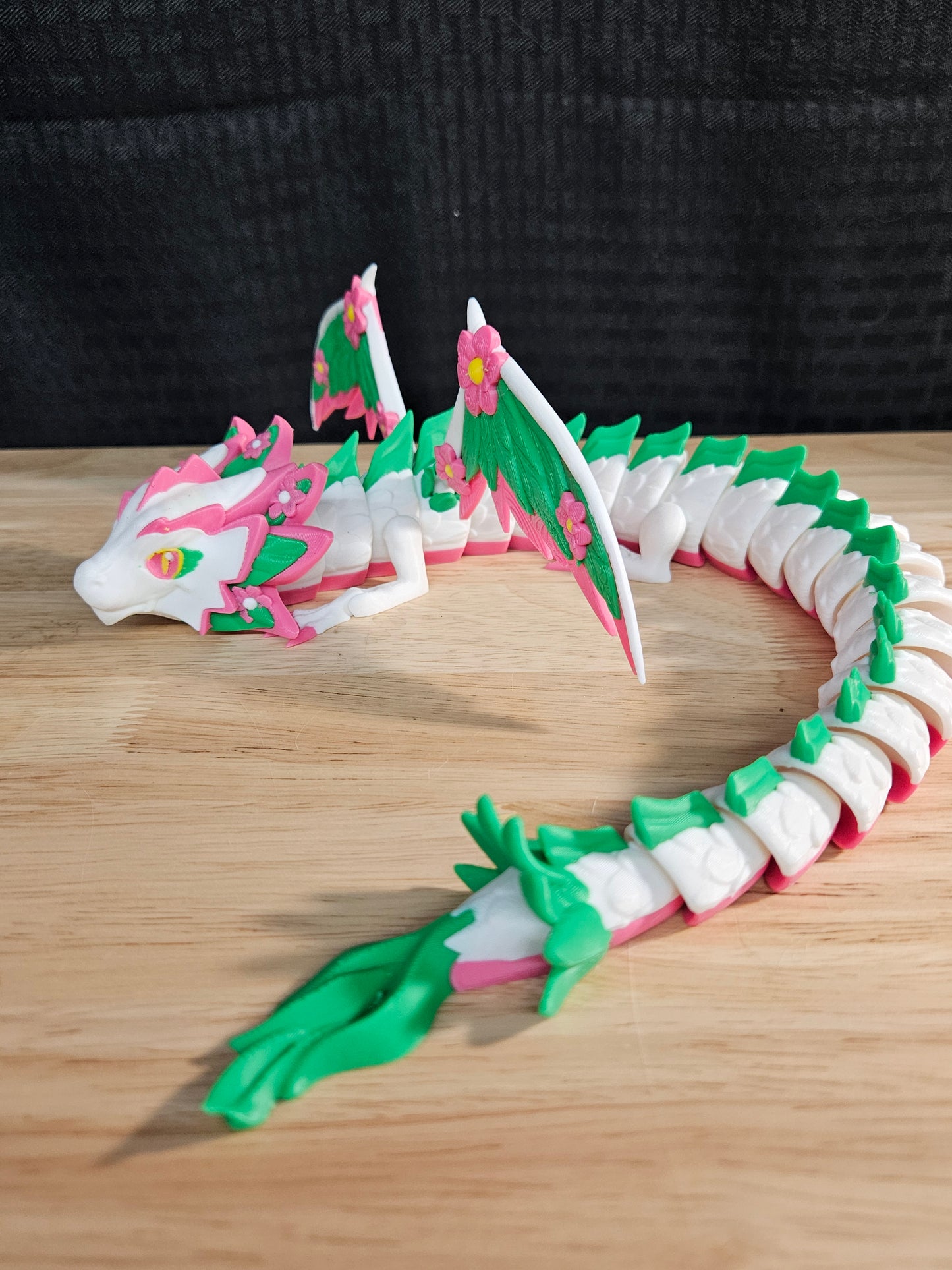 Floral Empress Articulated Dragon 3D Printed