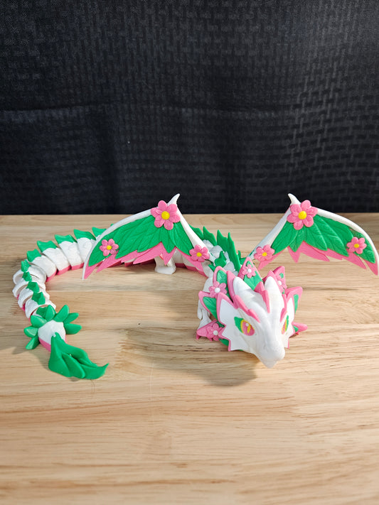 Floral Empress Articulated Dragon 3D Printed