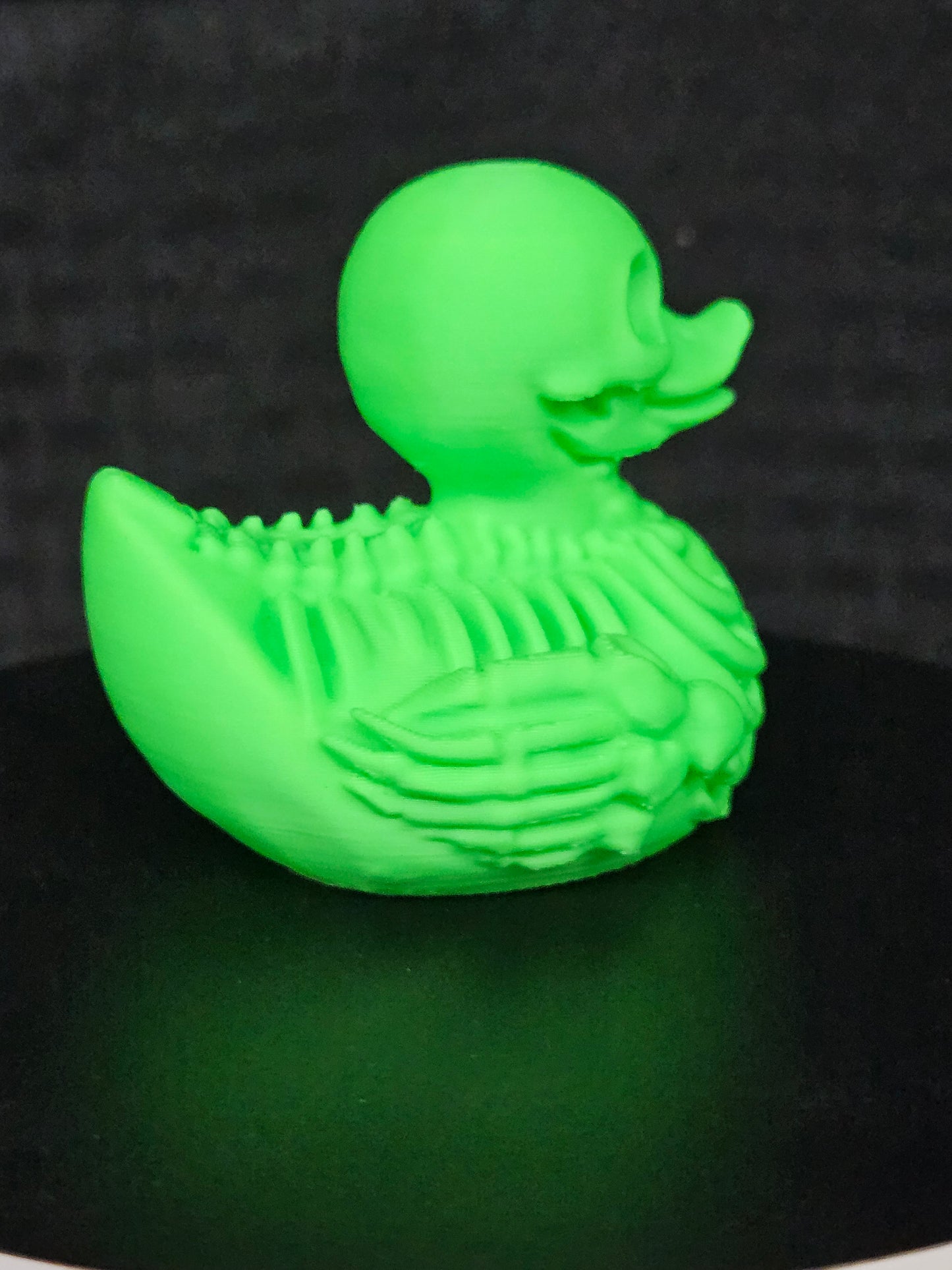 Skeleton Duck, White glows blue in the dark Sold Separately, 3D Printed