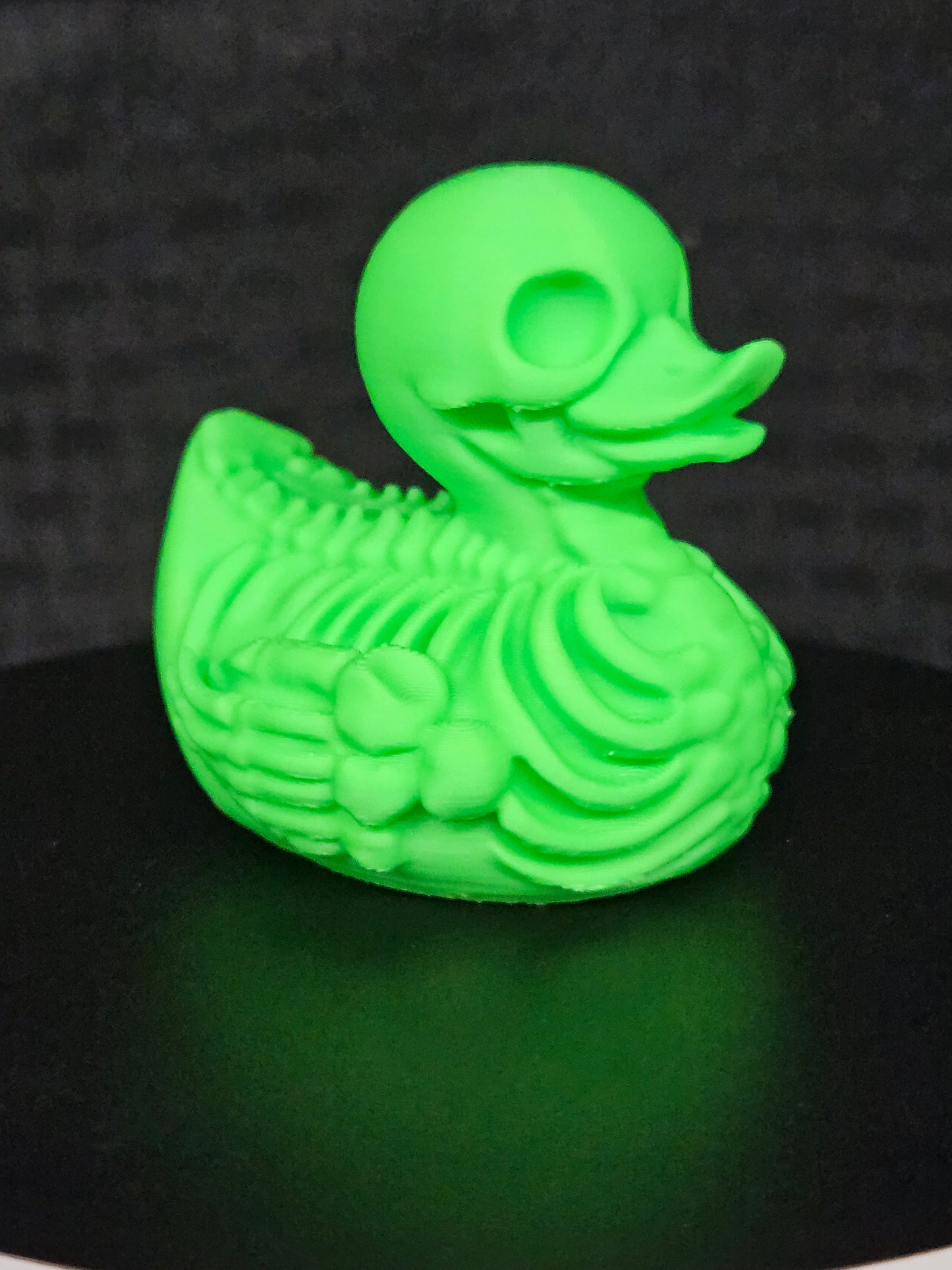 Skeleton Duck, White glows blue in the dark Sold Separately, 3D Printed