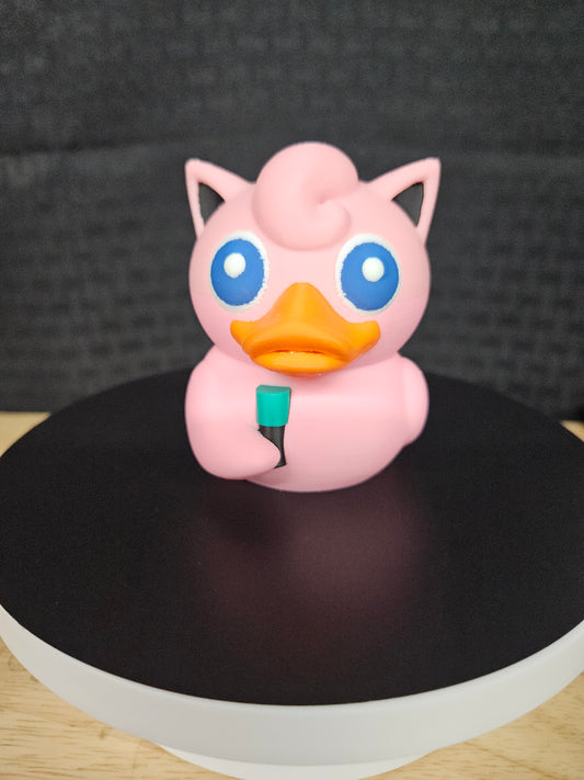 Jiggleypuff Duck, Pokemon, 3D Printed, Ducking, DuckDuckJeep