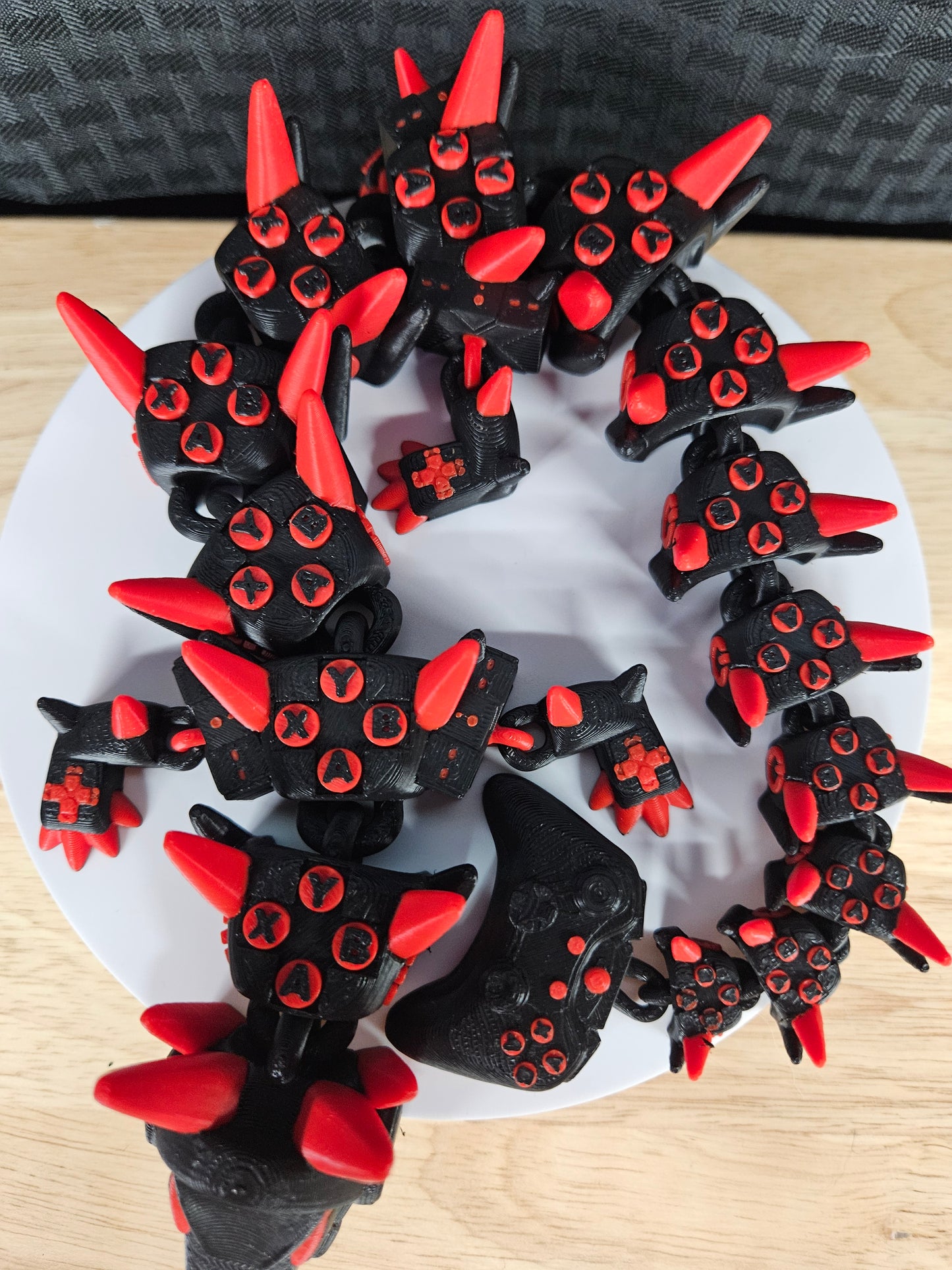 Xbox Dragon, 3D Printed, Fully Articulating, approximately 18" Long