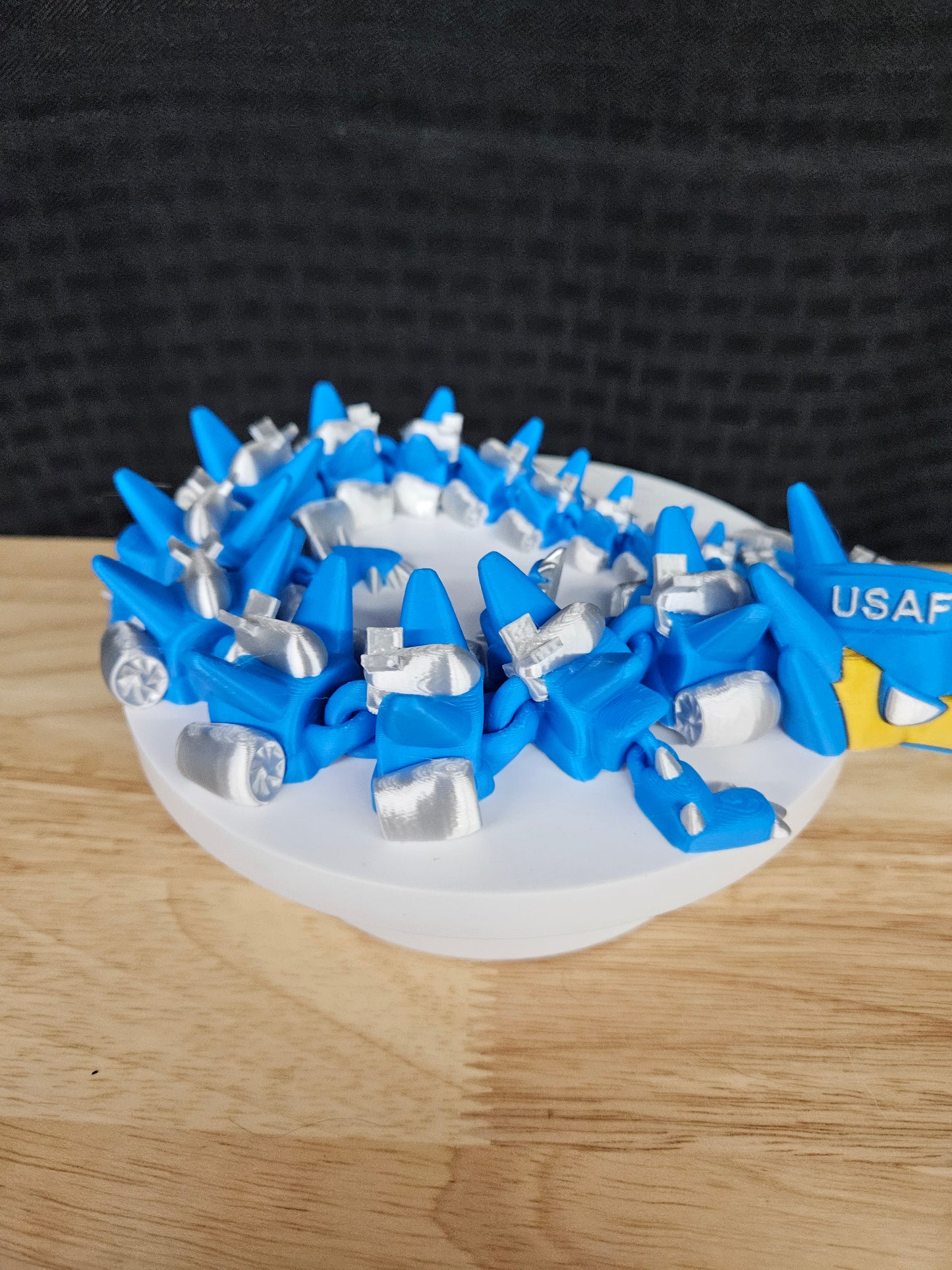 Air Force Dragon, USAF, 3D Printed, Fully Articulating, approximately 18" Long