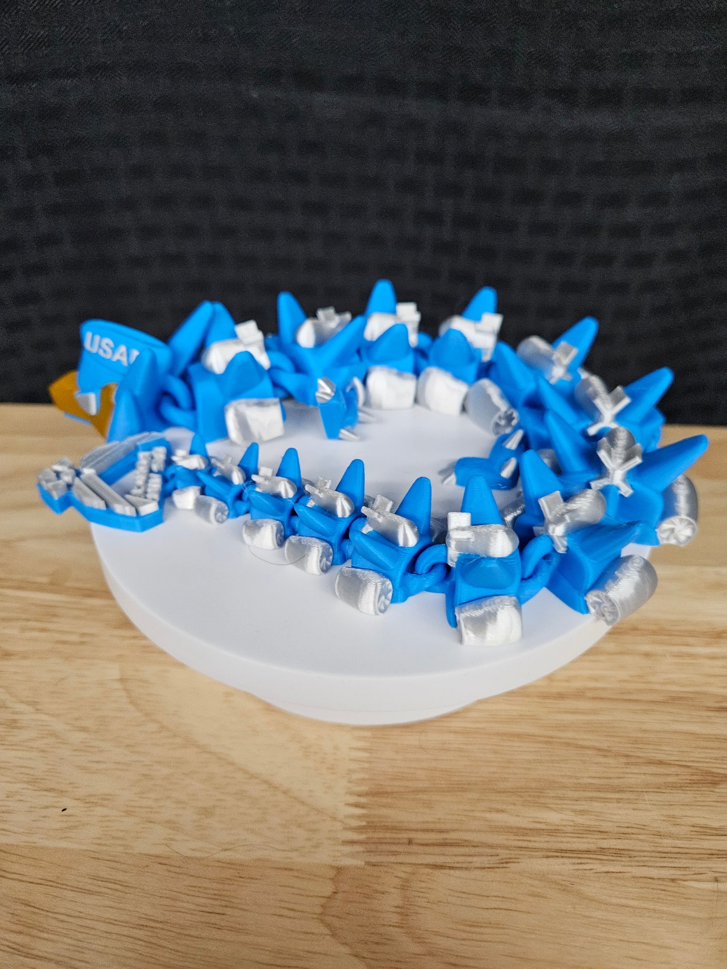 Air Force Dragon, USAF, 3D Printed, Fully Articulating, approximately 18" Long