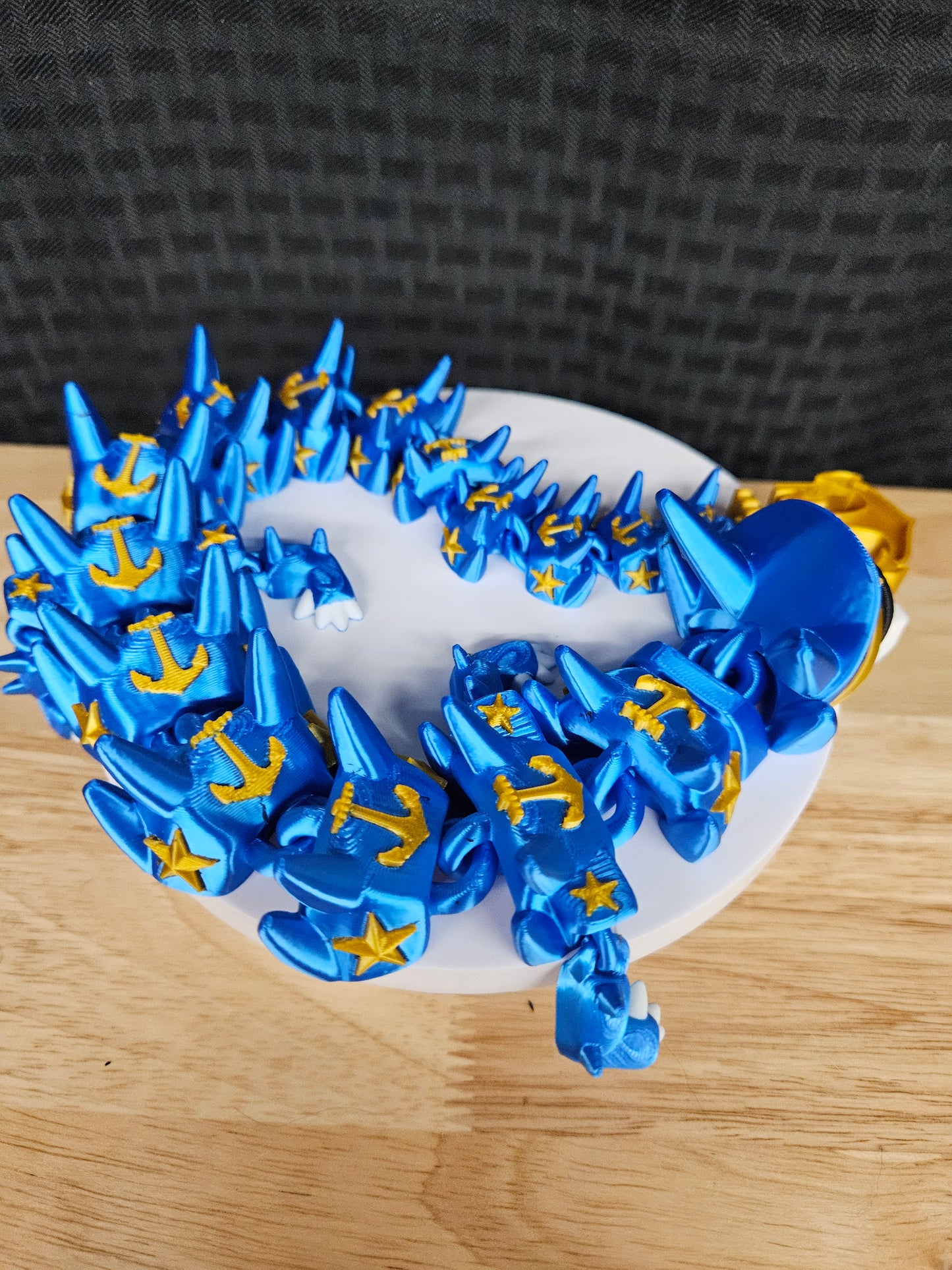 Navy Dragon, US Navy, 3D Printed, Fully Articulating, approximately 18" Long