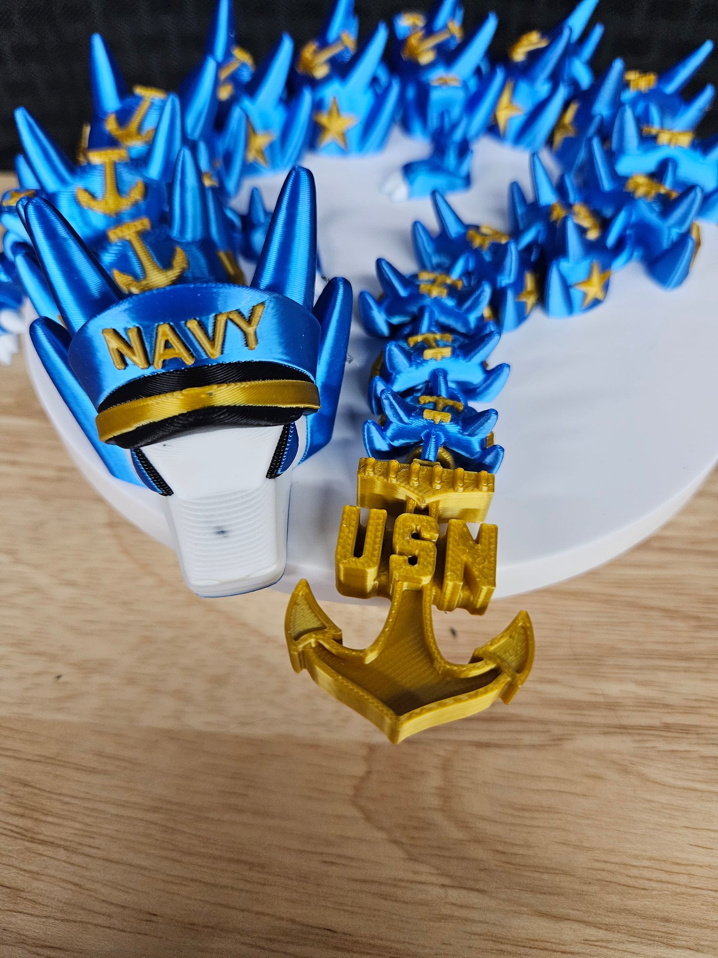 Navy Dragon, US Navy, 3D Printed, Fully Articulating, approximately 18" Long