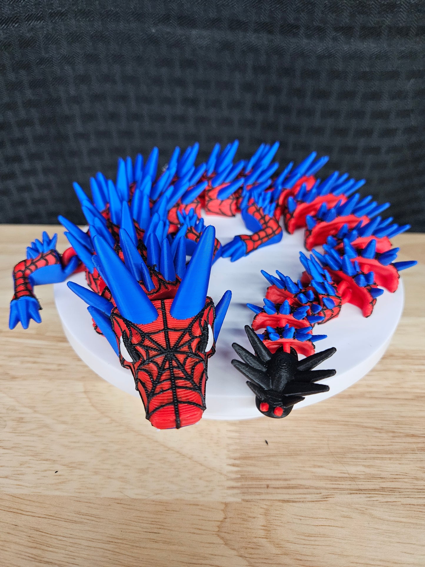 Spiderman Dragon, 3D Printed, Fully Articulating, approximately 18" Long