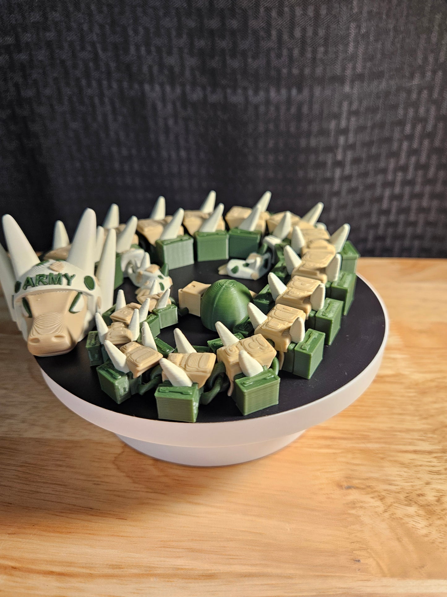 Army Dragon, US Army, 3D Printed, Fully Articulating, approximately 18" Long