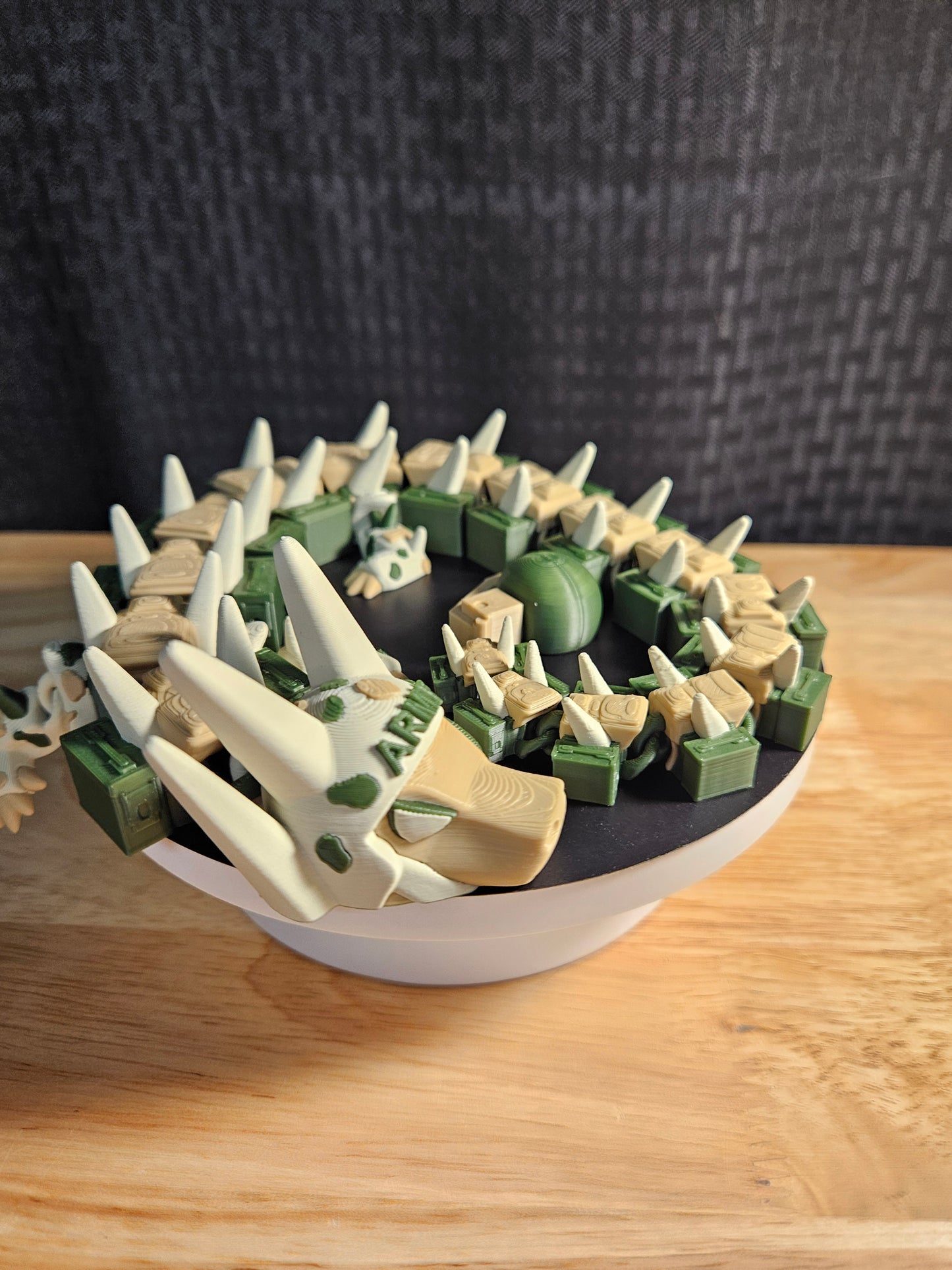 Army Dragon, US Army, 3D Printed, Fully Articulating, approximately 18" Long