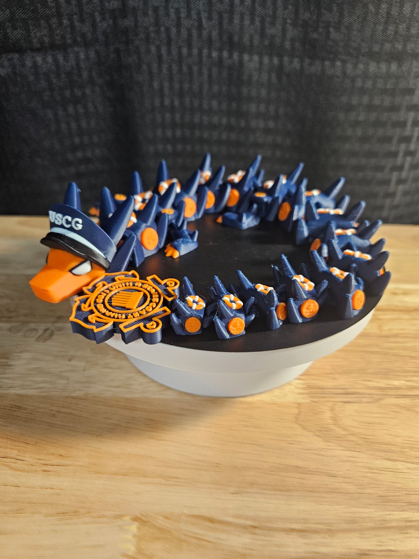 Coast Guard Dragon, USCG, 3D Printed, Fully Articulating, approximately 18" Long