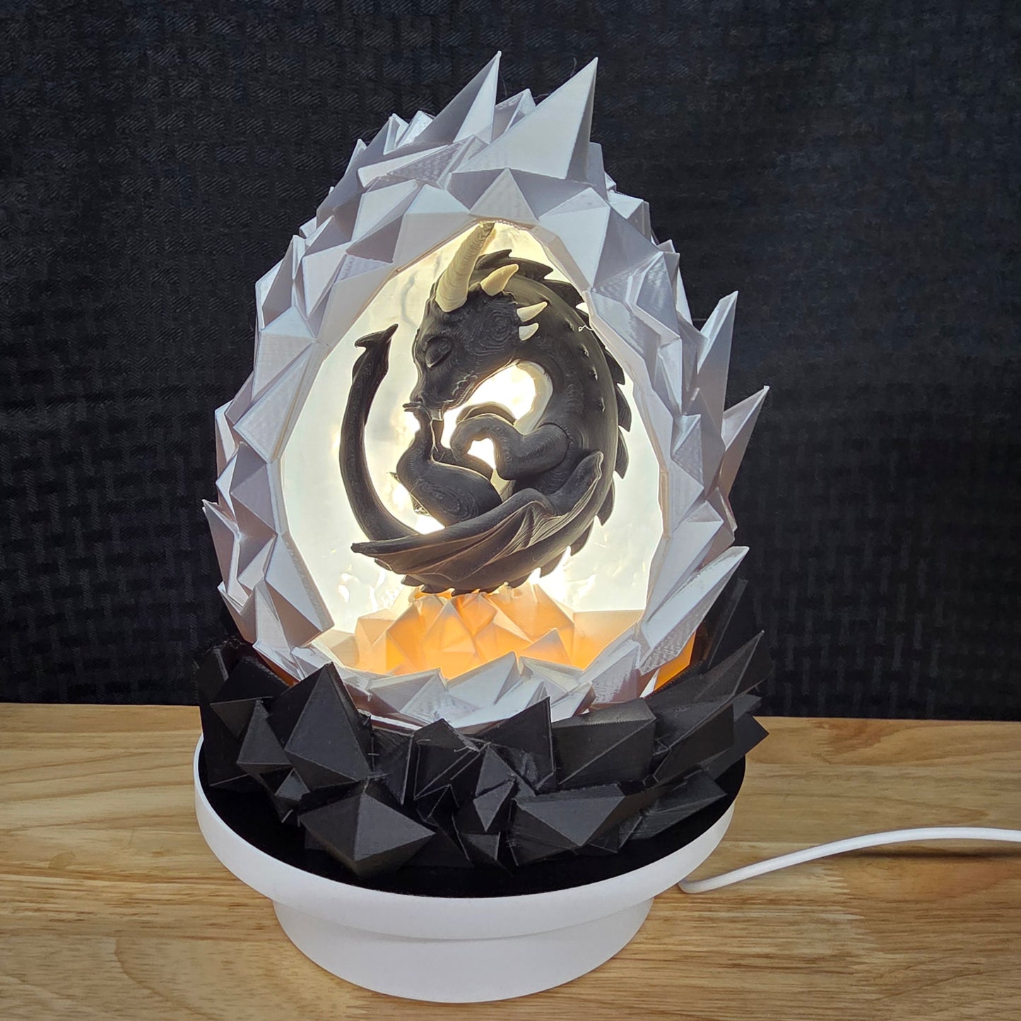 Ironscale Dragon LED Lamp, 3D Printed