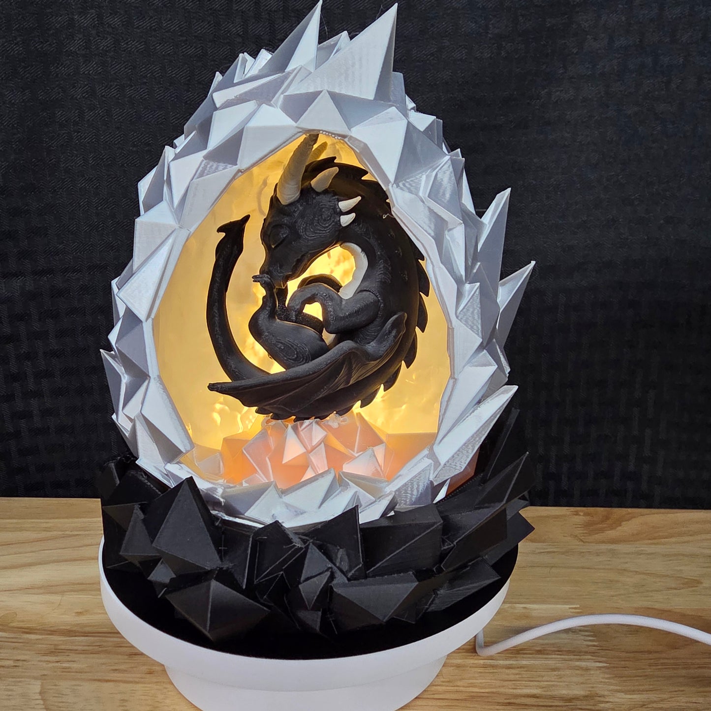Ironscale Dragon LED Lamp, 3D Printed