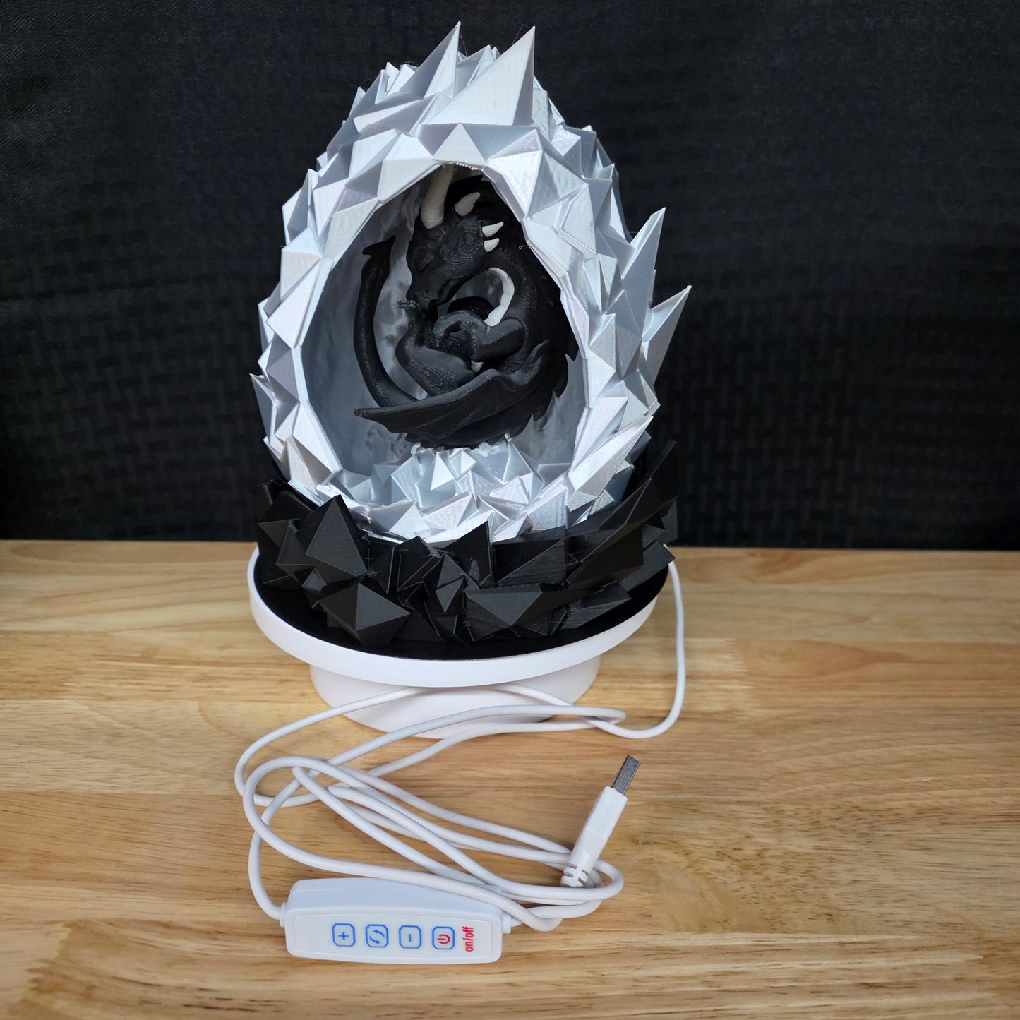 Ironscale Dragon LED Lamp, 3D Printed