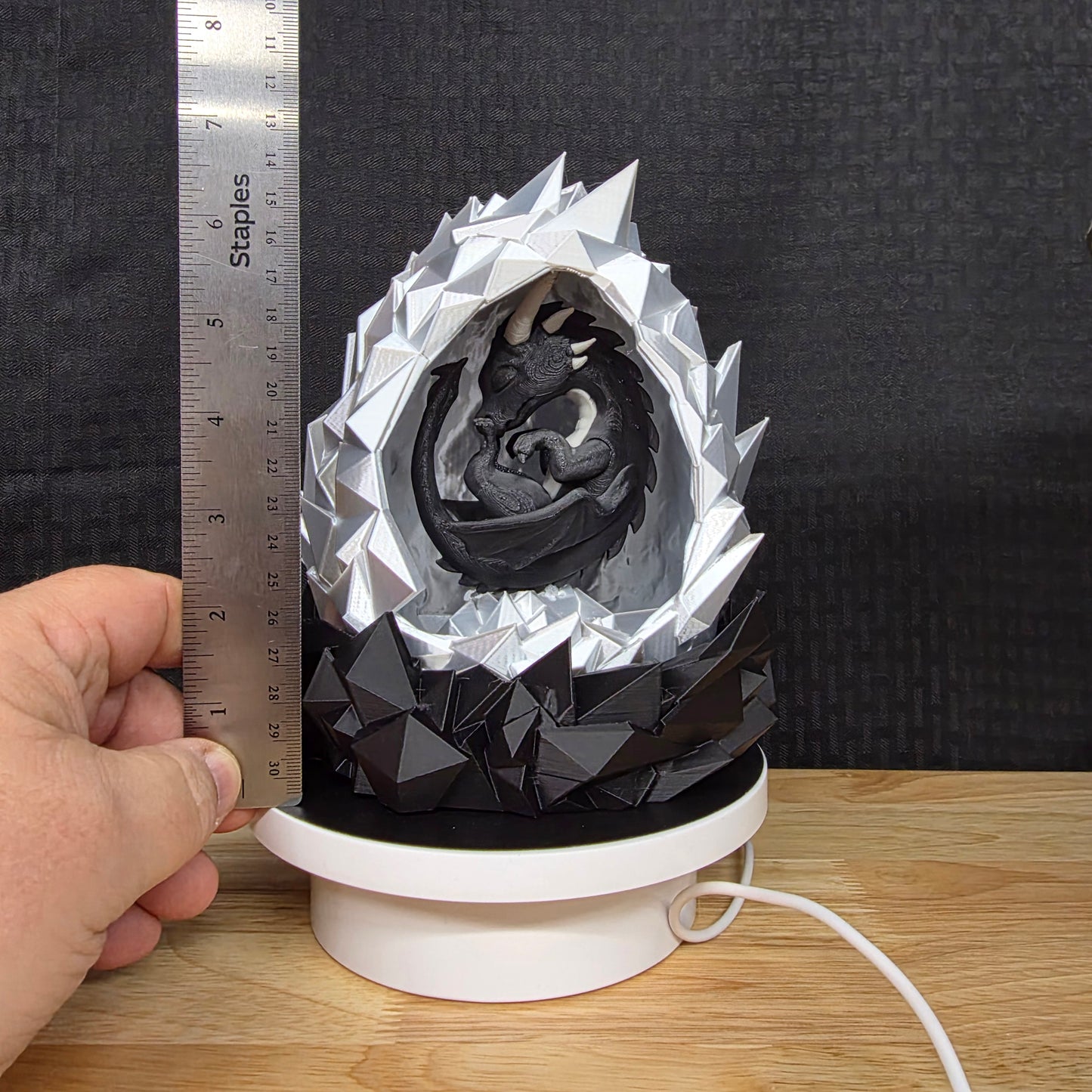 Ironscale Dragon LED Lamp, 3D Printed