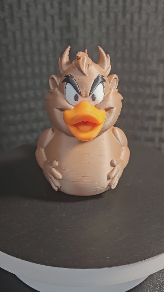 Tasmanian "Taz" Devil Duck, 3D Printed, Ducking, DuckDuckJeep