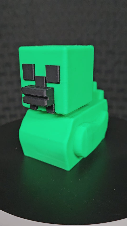 Creeper Duck, Minecraft, 3D Printed, Ducking, DuckDuckJeep