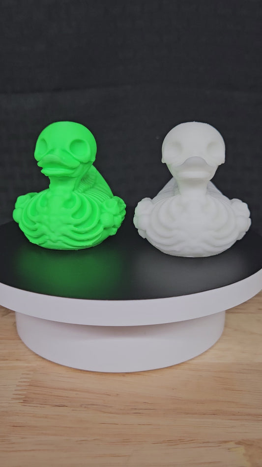 Skeleton Duck, White glows blue in the dark Sold Separately, 3D Printed