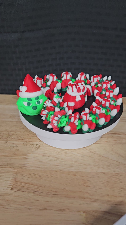 Grinch Dragon, 3D Printed, Fully Articulating, approximately 18" Long